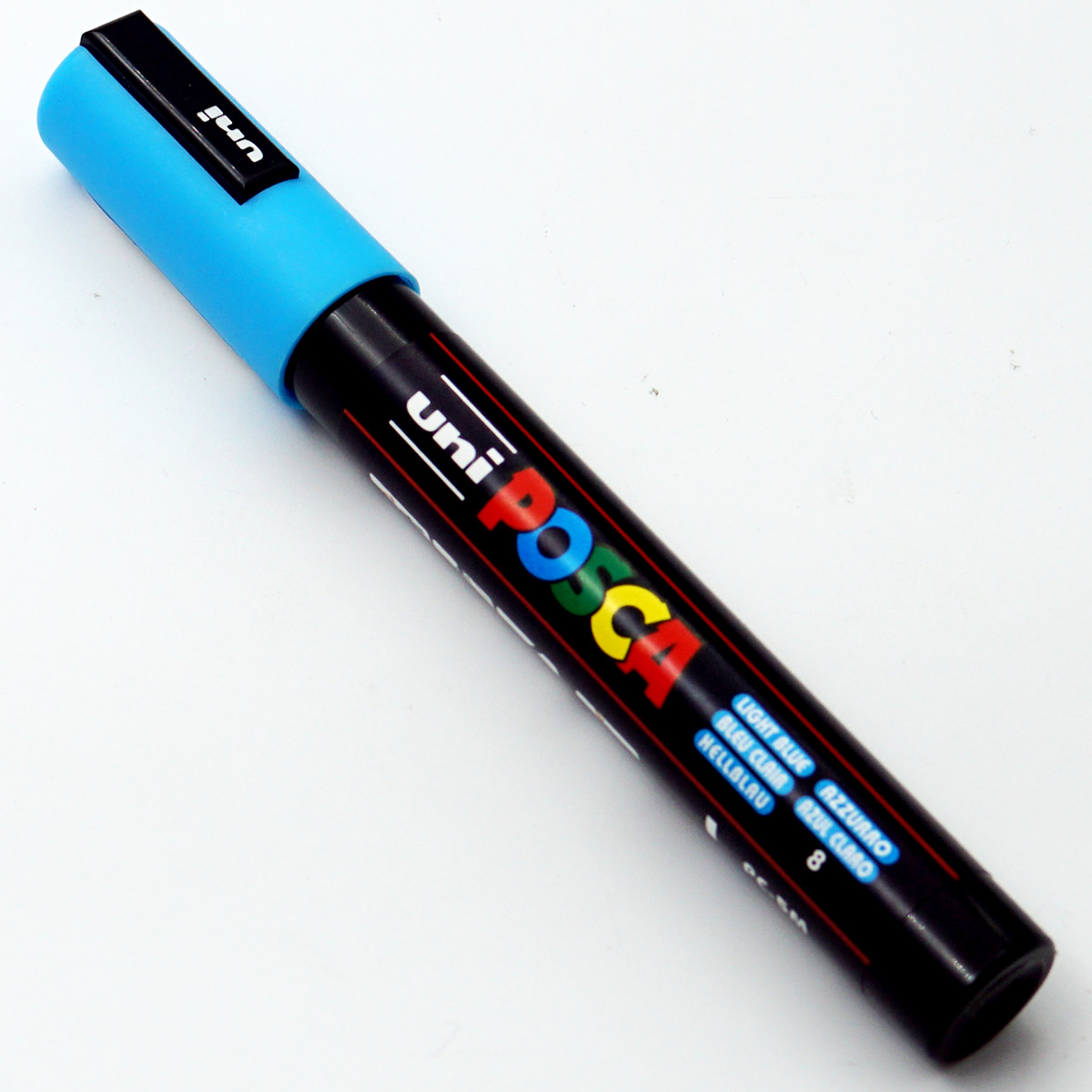 Uniball Posca PC-5M Bullet Medium Tip 1.8 - 2.5mm Light Blue Color and Water Based Paint Marker SKU24622