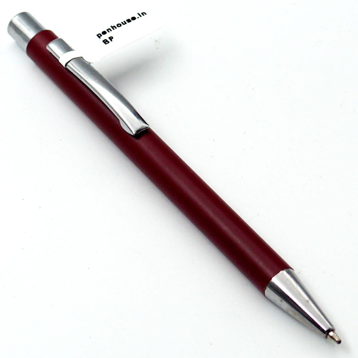 penhouse.in Mat Marrown Color Body With Sliver  Clip Click Type Fine Tip  Ball Pen SKU 24632