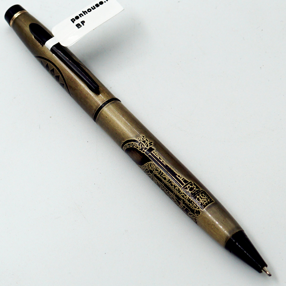 penhouse.in Gun Metal Body  Perumal Pen Twist Type Ball Pen SKU 24638