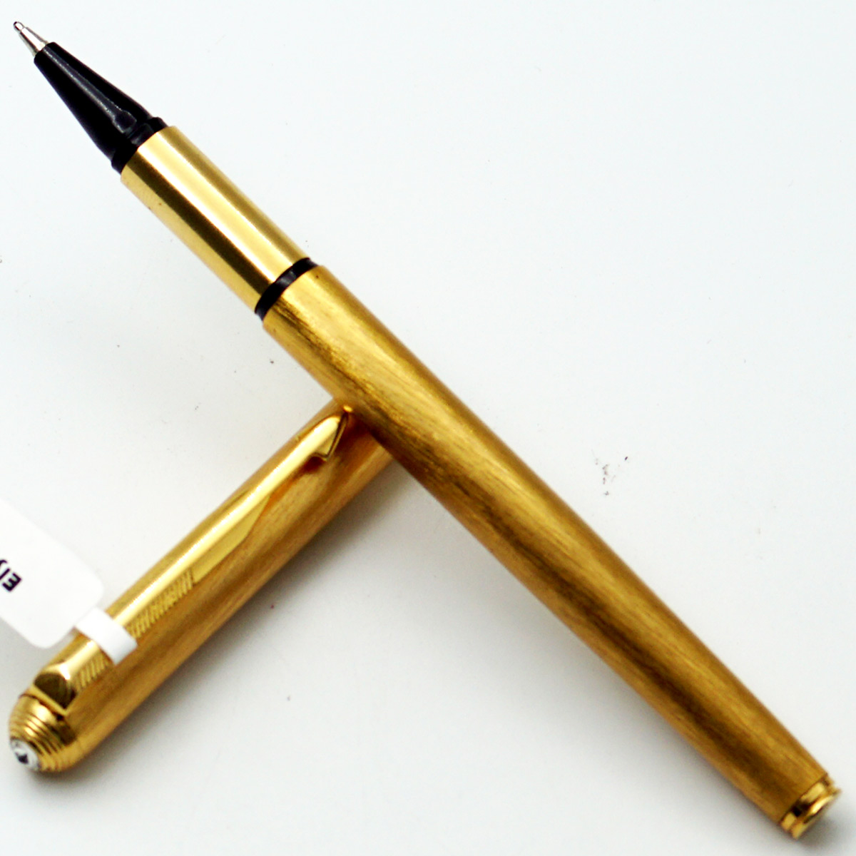 Elysee Shiny Golden Color Body With Golden Clip And Cap On Stone Medium Tip Roller Ball Pen SKU 24665