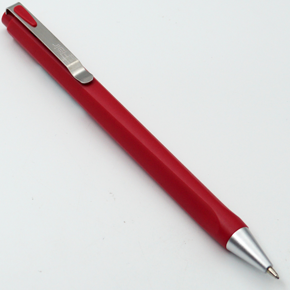 Flair TRICOT Red Color Body With Silver Color Clip Fine Tip Retractable Type Ball Pen SKU 24709