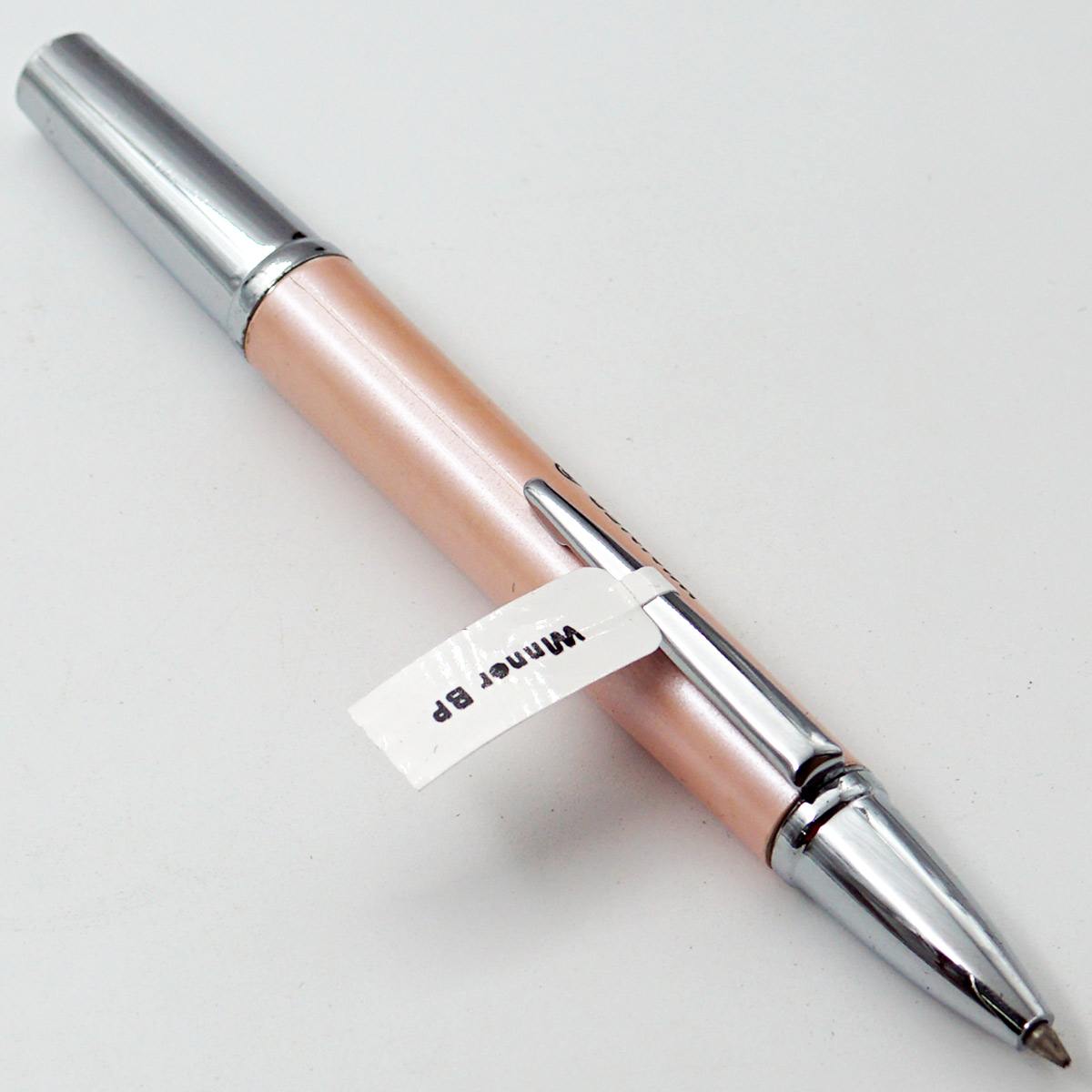 Winner Peach Color Body With Silver Clip Fine Tip Magnatic Type Ball Pen SKU 24739