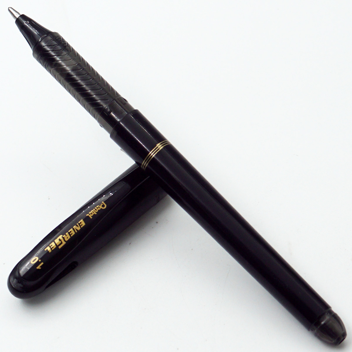 Pentel Energel Bold BL410 Black Color Body With Black Cap And Black Writing 1.0mm Cap Type Roller Gel Pen  SKU 24747