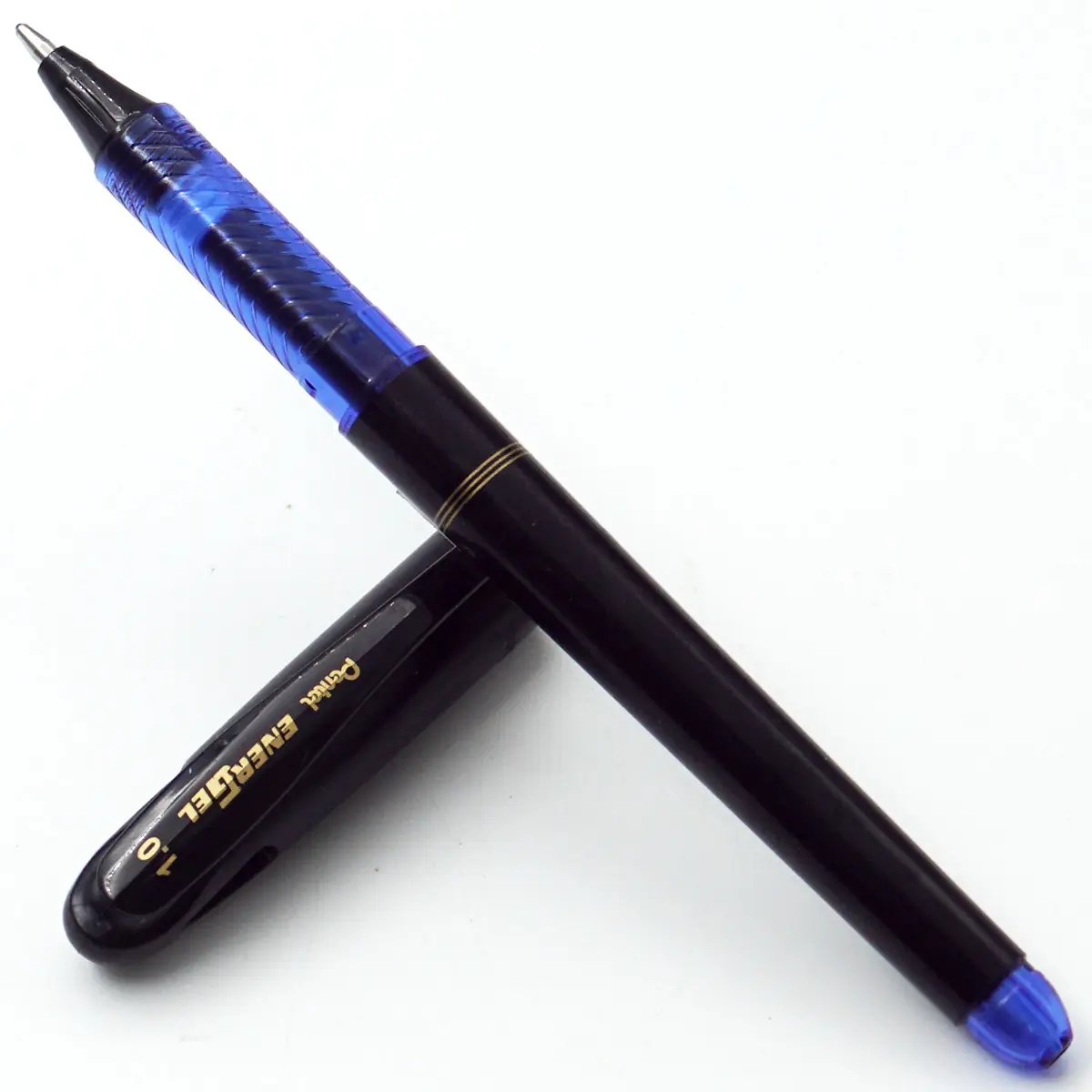 Pentel Energel Bold BL410 Black Color Body With Black Cap And Blue Writing  Cap Type Roller Gel Pen SKU 24749