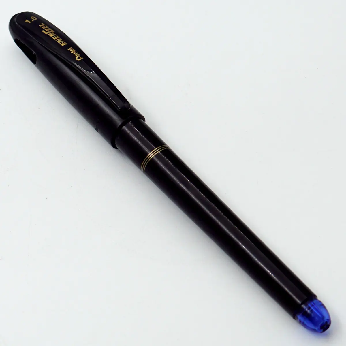 Pentel Energel Bold BL410 Black Color Body With Black Cap And Blue Writing  Cap Type Roller Gel Pen SKU 24749