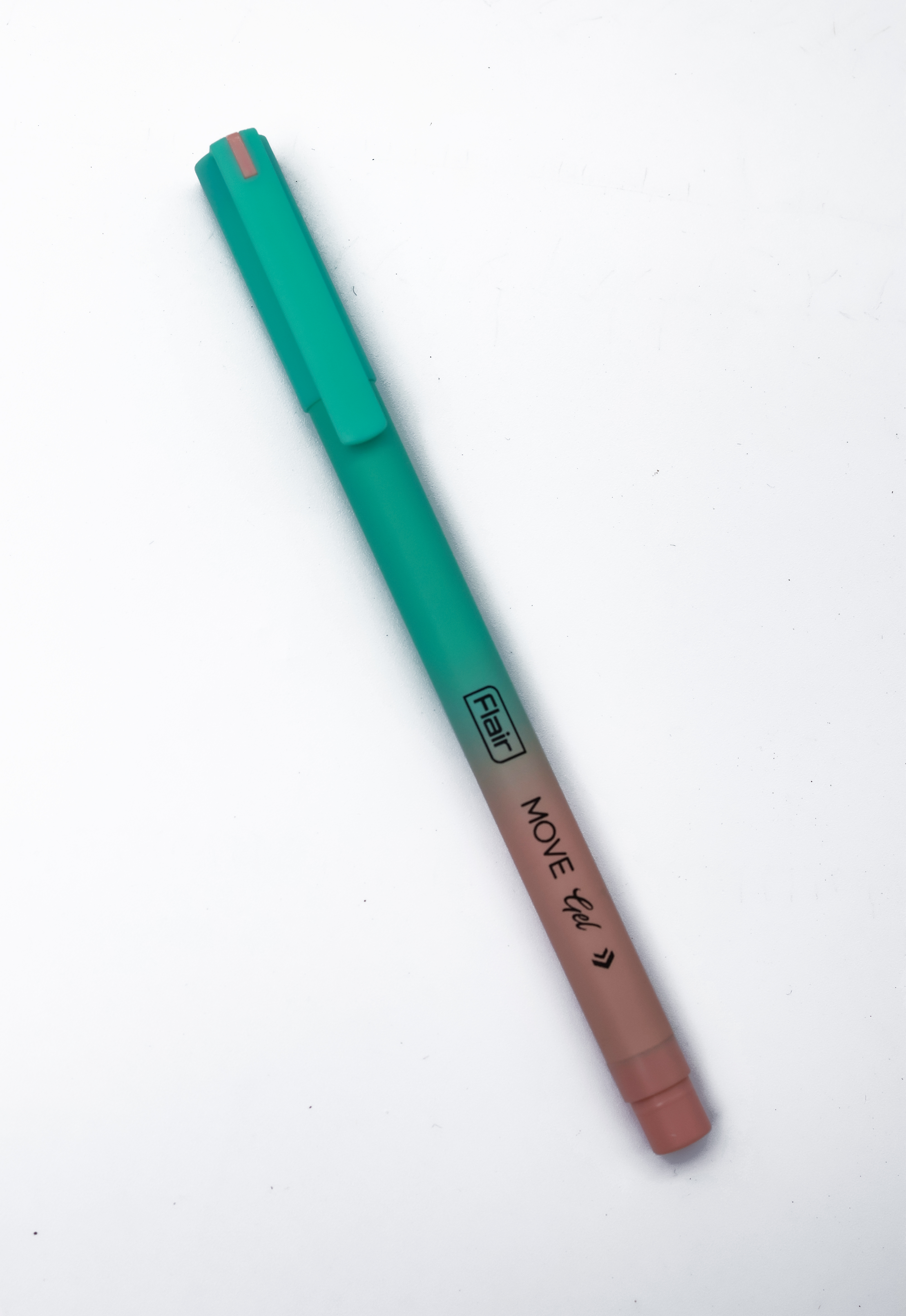 Flair Move light Green With Light Orange Color Body Cap Type Gel Pen  SKU 24859