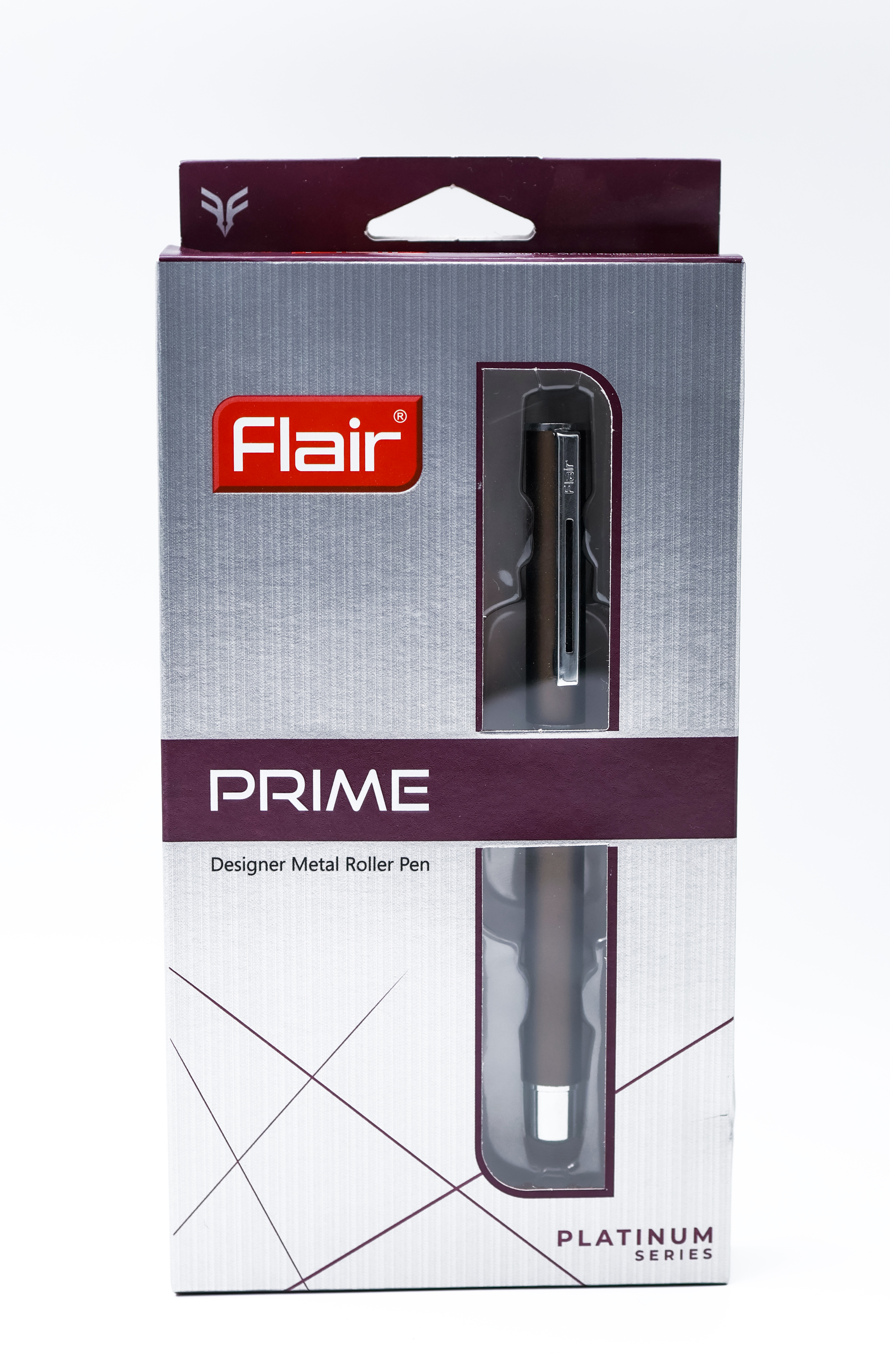 Flair Prime Matt Sage Green Color Body With Sliver Clip Cap Type Roller Ball Pen SKU 24868