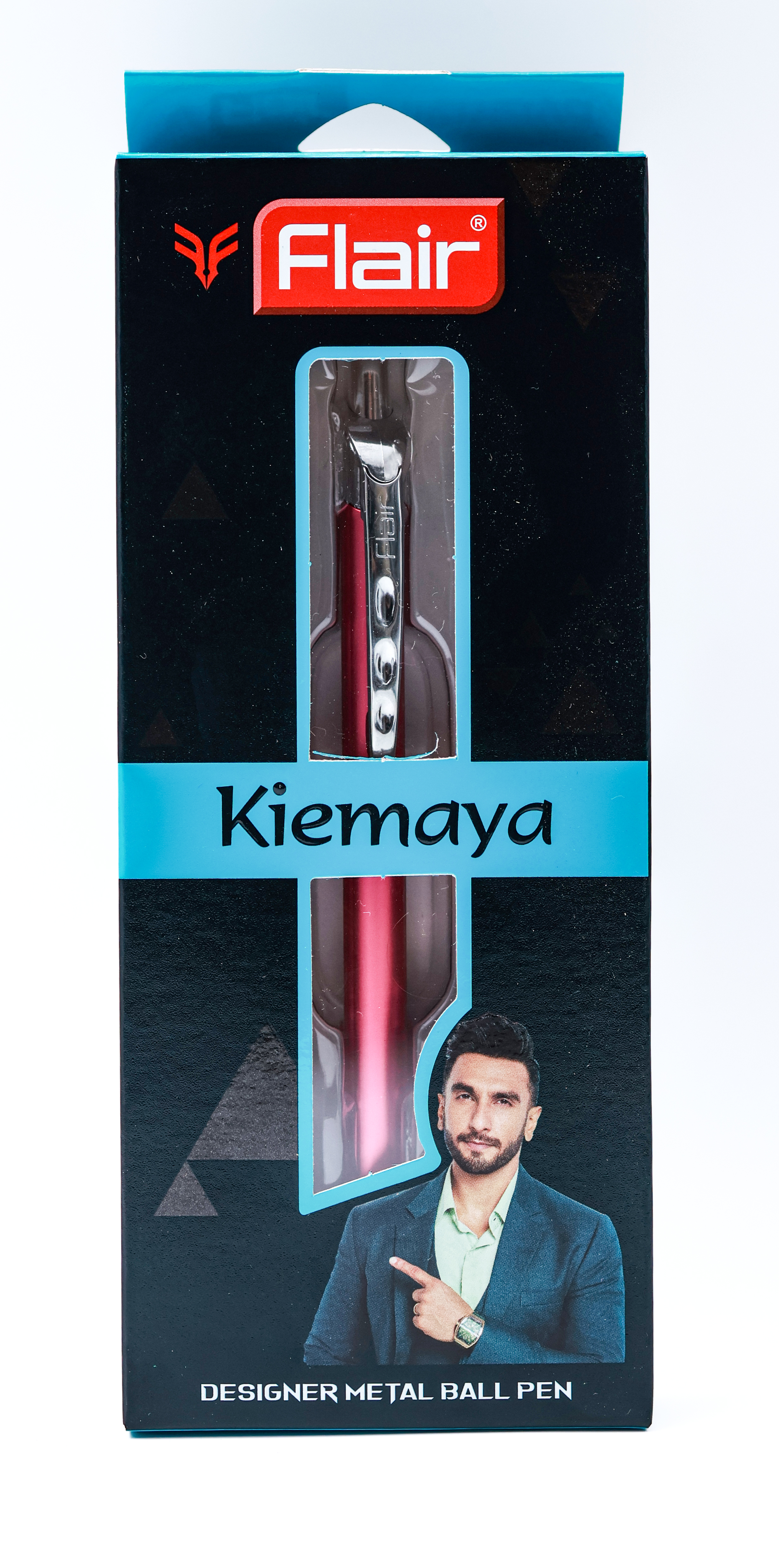 Flair Kiemaya Pink Color Body With Sliver Clip Retractable Type Ball Pen  SKU 24881