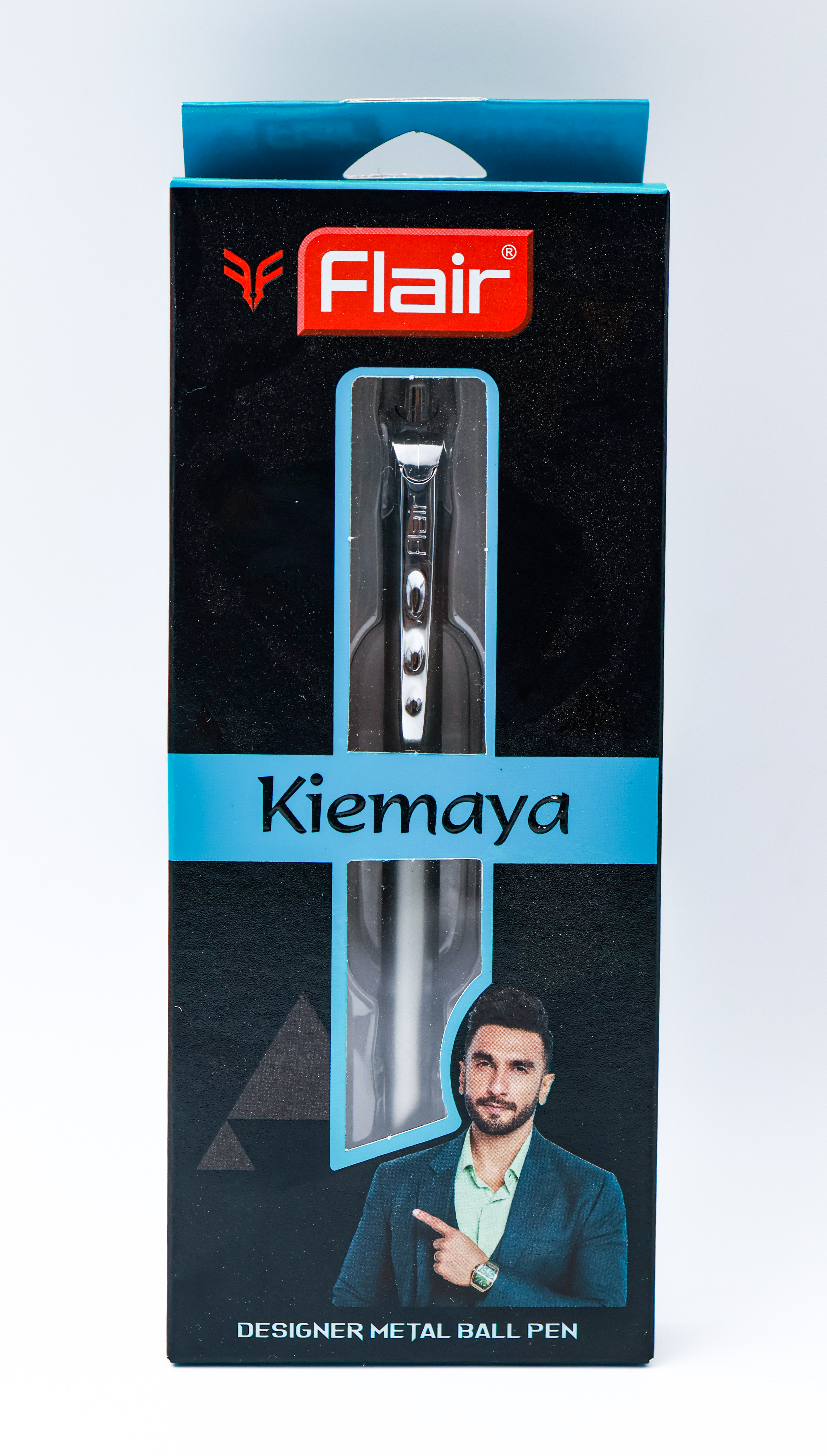 Flair Kiemaya Grey Color Body With Sliver Clip Retractable Type Ball Pen  SKU 24882
