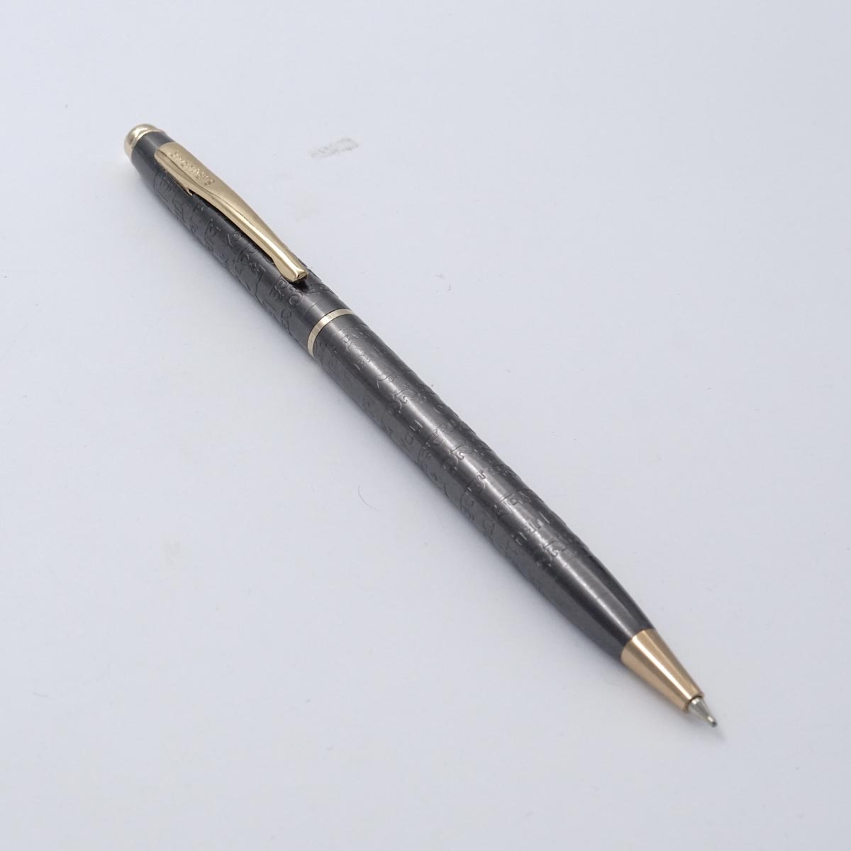Submarine 1010 Gray Color Body Gold Clip Fine Written  Thank You in 7 Languages Twist Type Ball Pen  SKU 24942