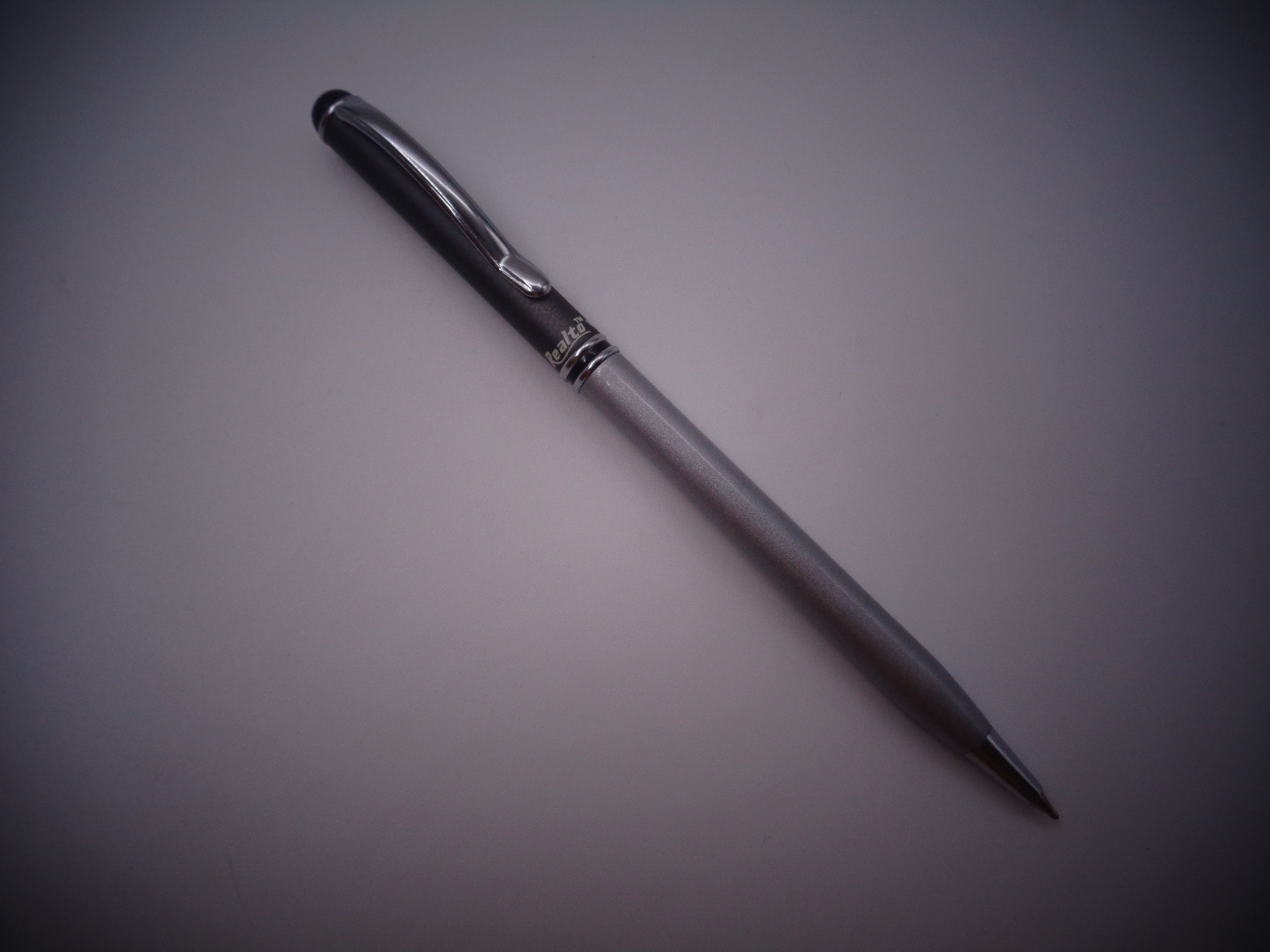 Penhouse.in Silver With Grey Color Twist Type And Silver Clip Ball Pen  SKU 24995
