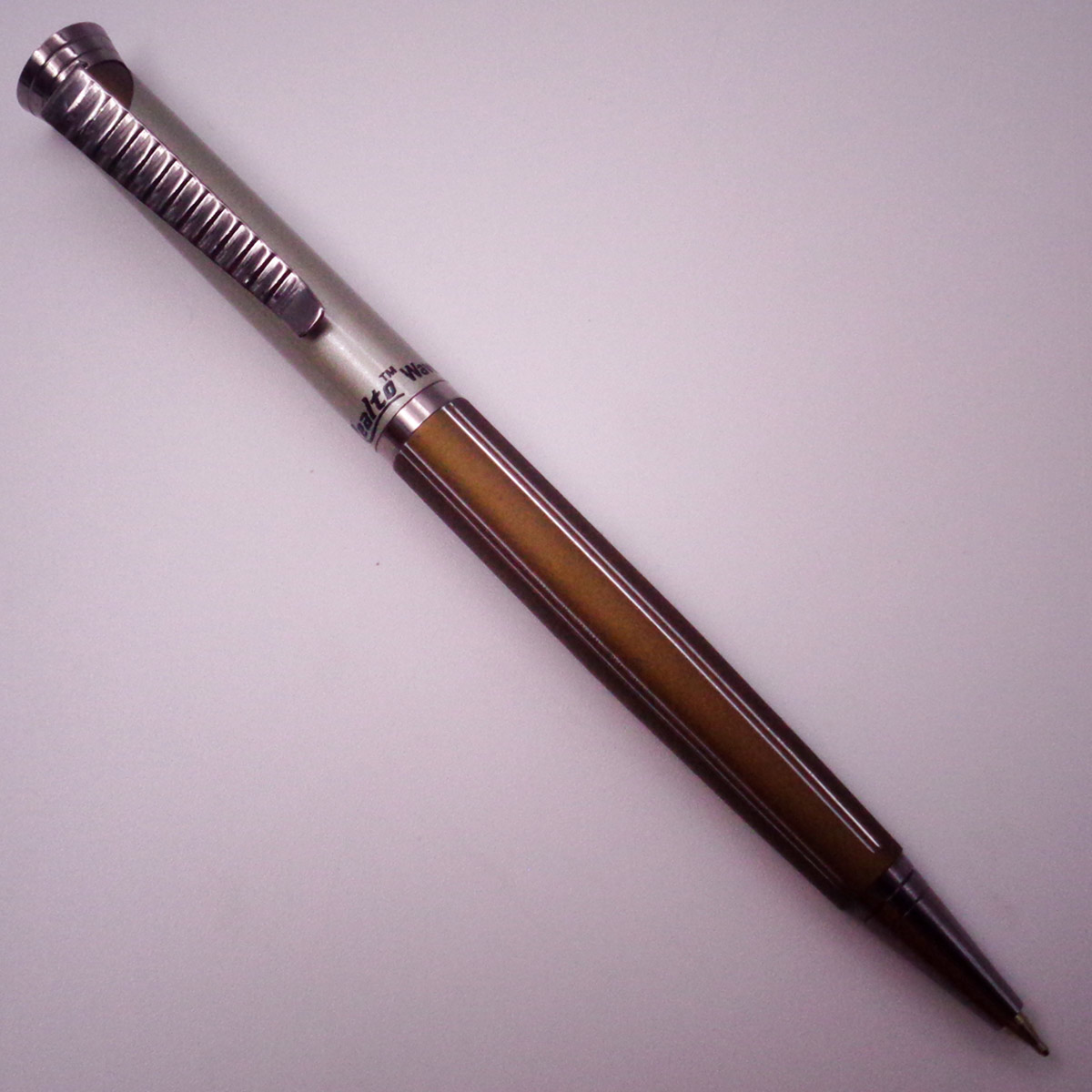 Realto Waves Matt Brown With  Butter Cream Twist Type Ball Pen SKU 25008