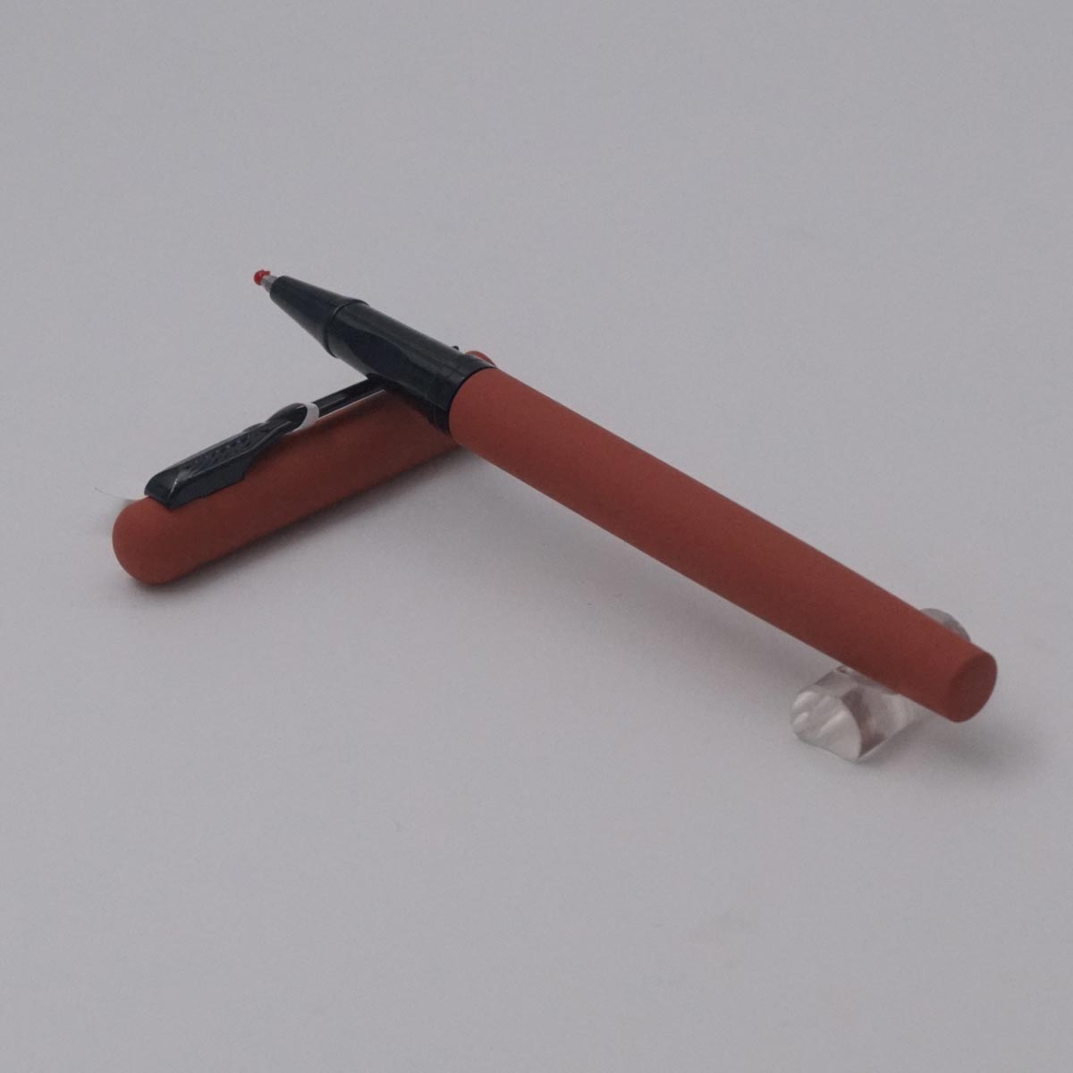penhouse.in Orange  Color Body  black Clip Black Trim And Grip Medium Tip Roller Ball Pen  SKU 25113