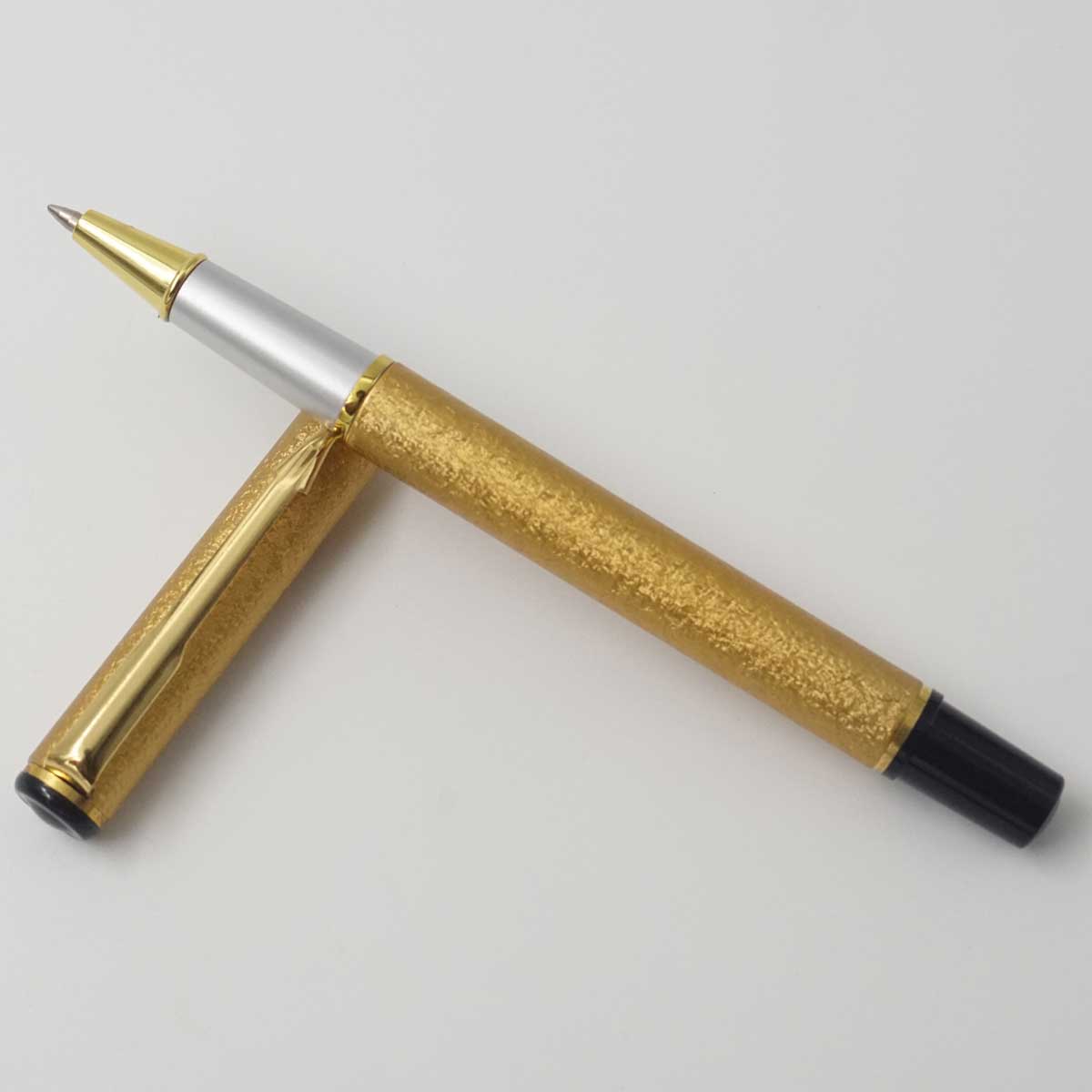 penhouse.in Matte Paper Crush design Gold Body Fine Tip Gold Clip And Trim Roller Ball Pen  SKU 25120