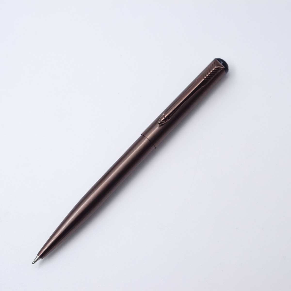 Penhouse.in Vector Model Full Copper Brown Fine Tip Retractable Ball Pen SKU 25154