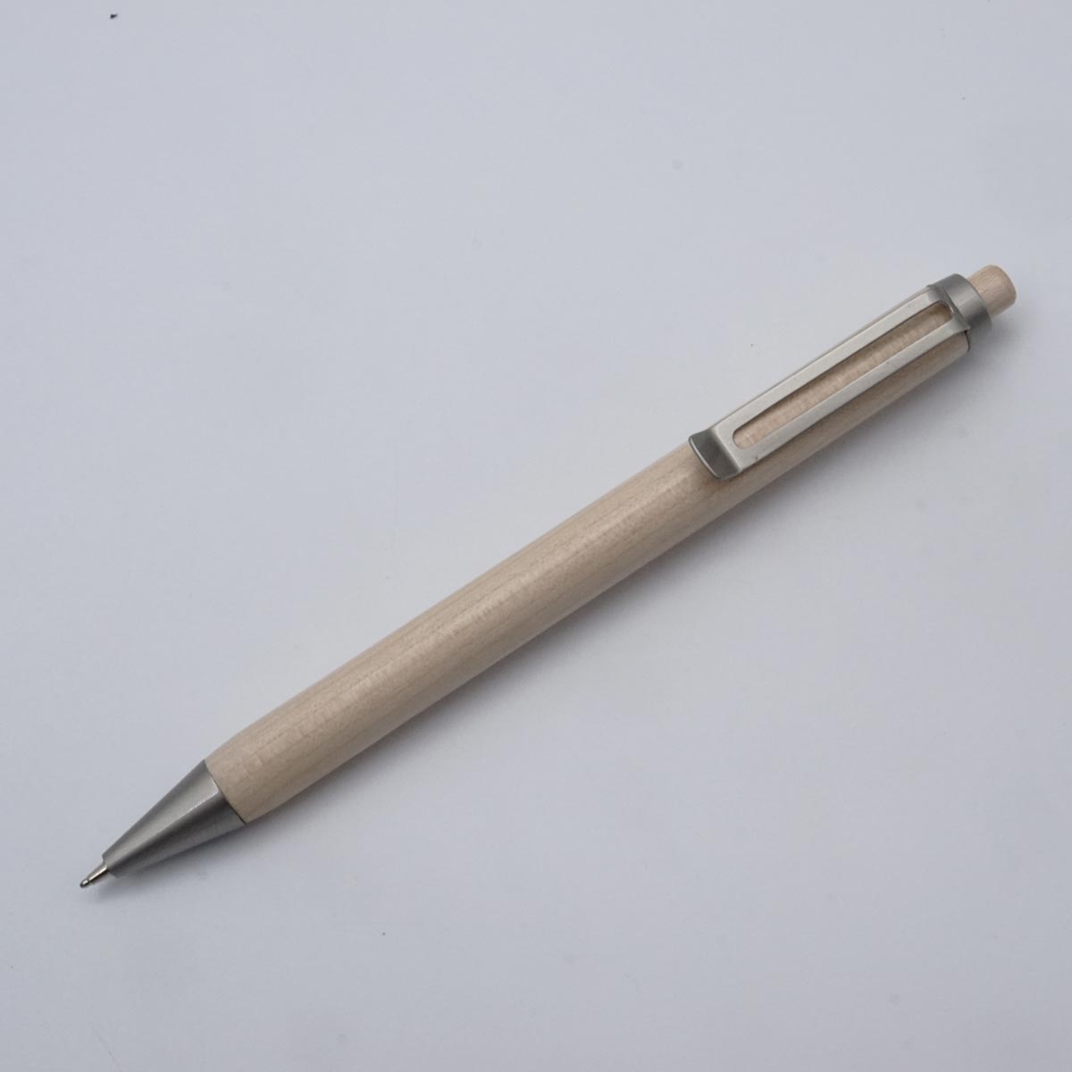 Penhouse.in Wooden Body With Silver Clip Fine Tip Click Type Ball Pen SKU 25168