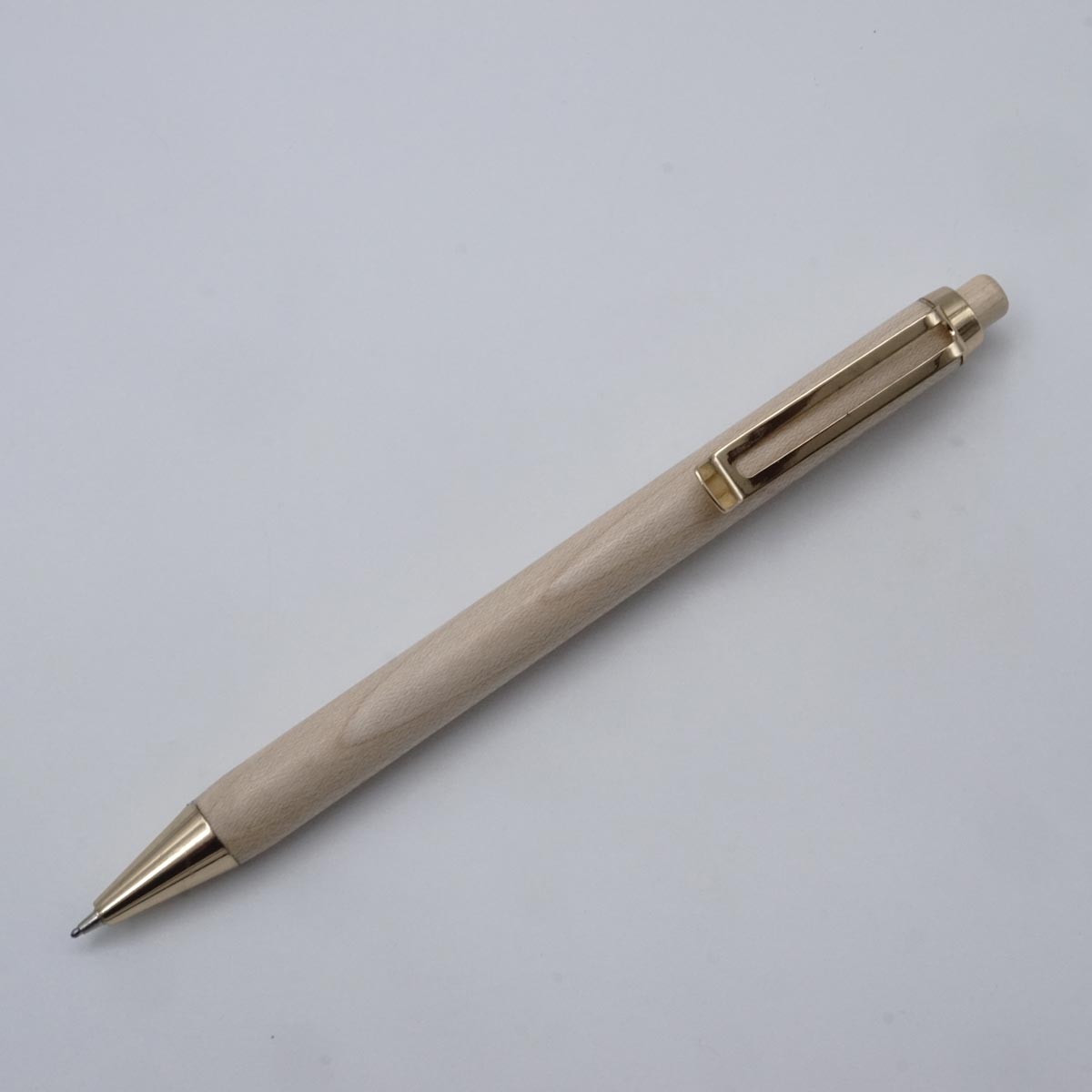 Penhouse.in Wooden Body With Golden Clip Fine Tip Click Type Ball Pen SKU 25170