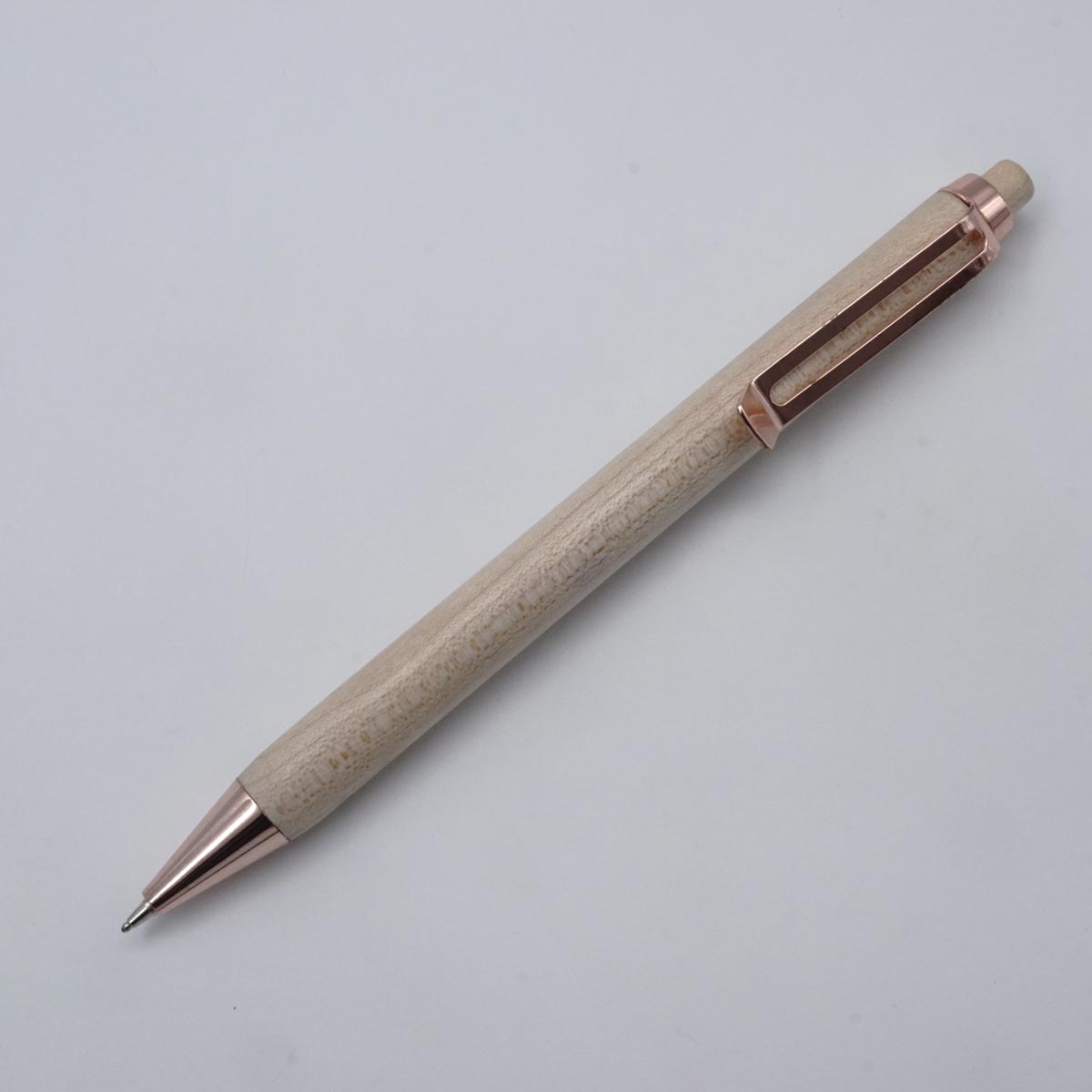 Penhouse.in Wooden Body With Copper Clip Fine Tip Click Type Ball Pen SKU 25171