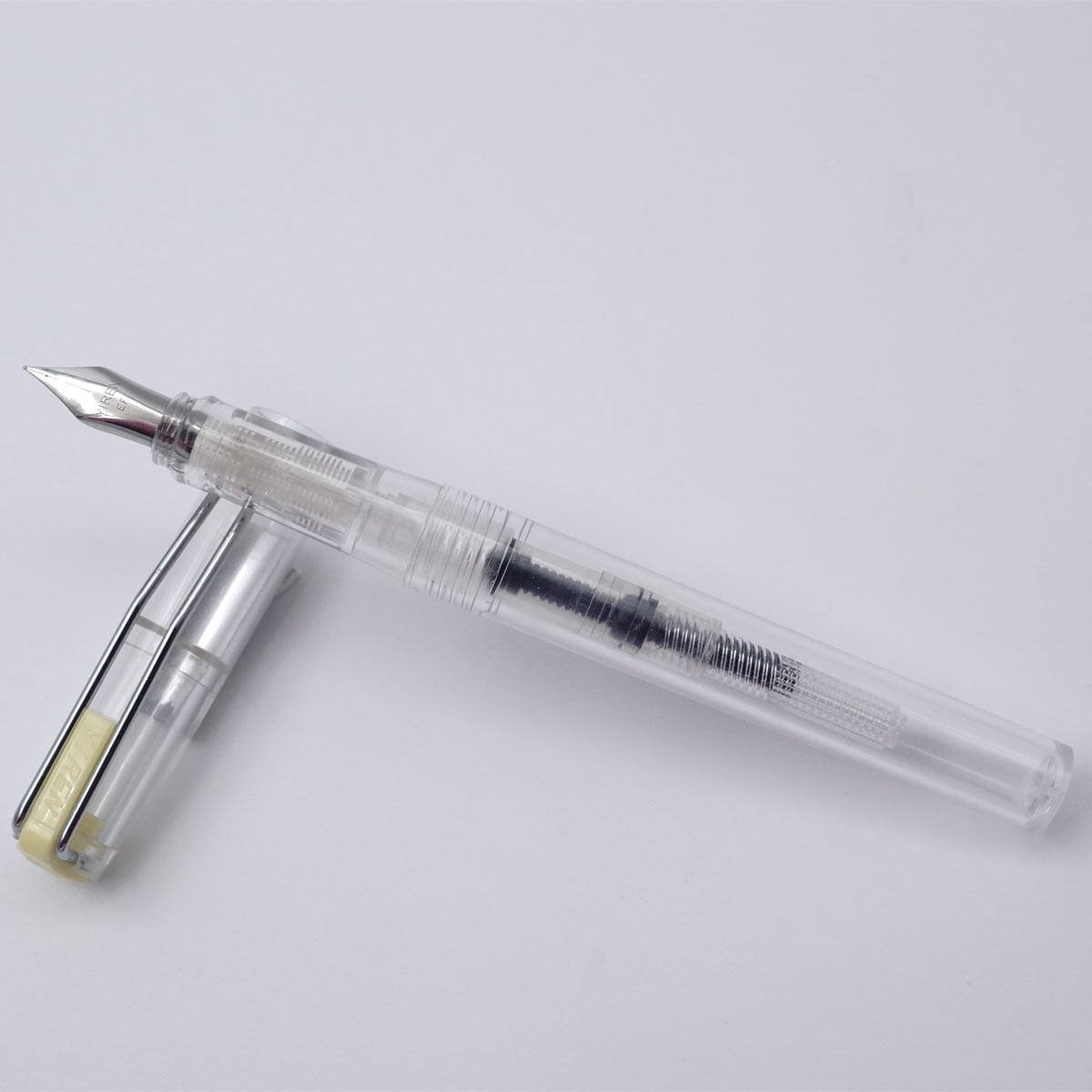 Yiren 312B Transparent Body With Yellow EF Nib Converter Type Fountain Pen SKU 25215