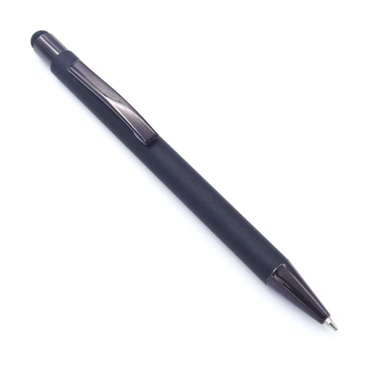 penhouse.in Stylus Matt Black Color Body Gunmetal Clip Retractable Type Ball Pen  SKU 25238