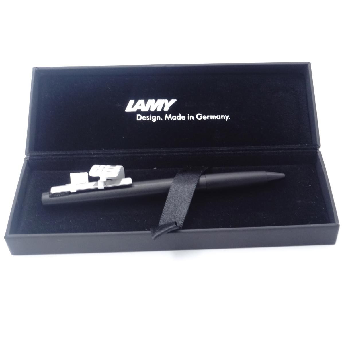Lamy 948 Aion Black Color Body Sliver Clip Medium Tip Twist Type Ball Pen  SKU 25265