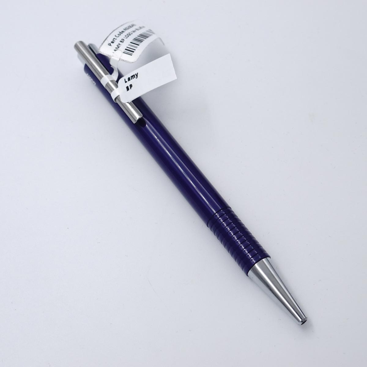 Lamy 6549 Logo Blue And  Sliver Color Body Medium Tip Retractable Type Ball Pen   SKU 25276