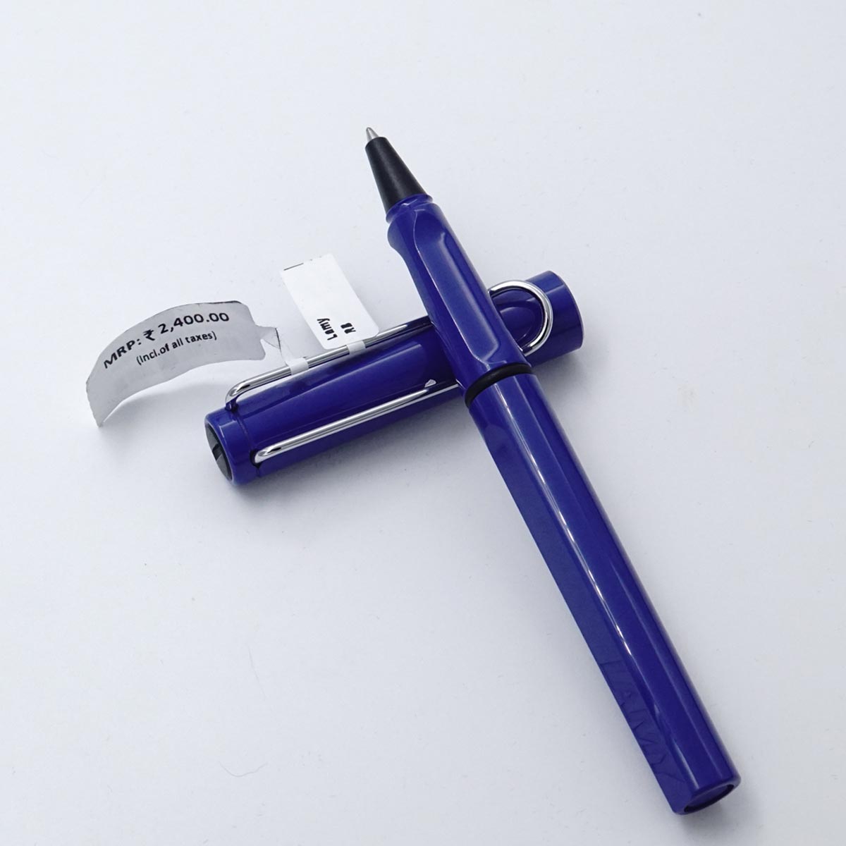 Lamy 1094 Safari Blue Color Body Sliver Clip Medium Tip Roller Ball Pen  SKU 25300