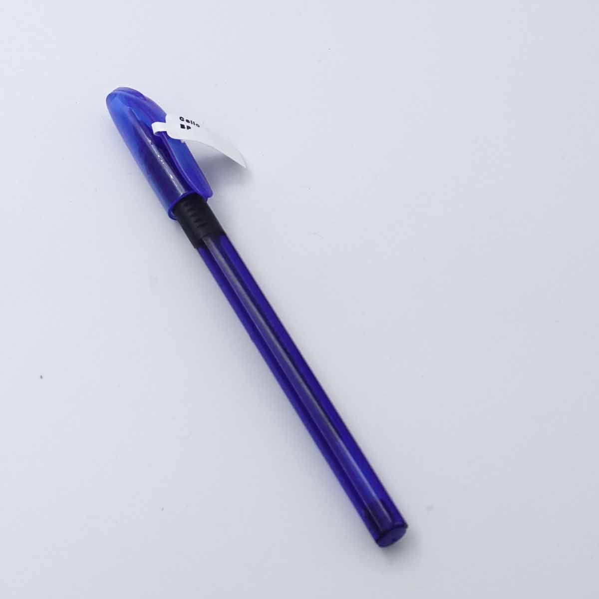 Cello Trimate Plus Blue Color Body With Cap Black Color Grip 1.0mm Medium Tip Ball Pen SKU 25304