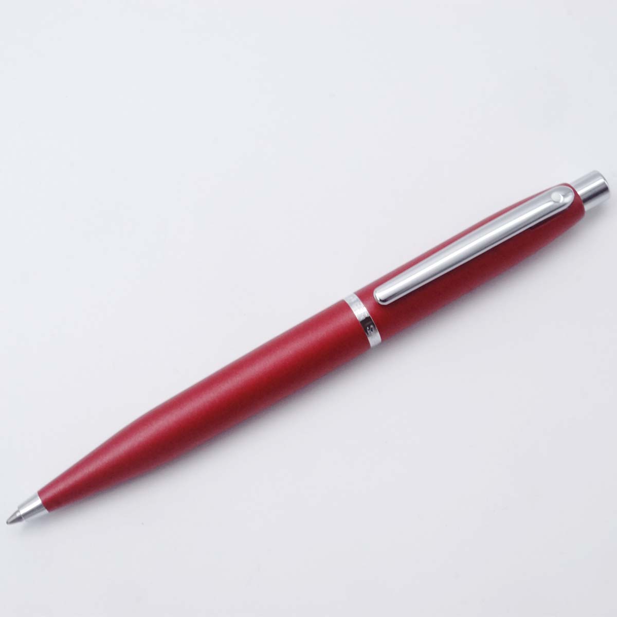 Sheaffer 9403 Matte Red Color Body With Silver Clip And Trim Medium Tip  Retractable Type Ball Pen SKU 25367