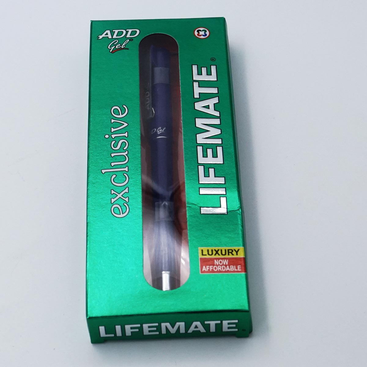 Addgel Lifemate Blue Color Body With Sliver Clip Cap Type Gel Pen  SKU 25380