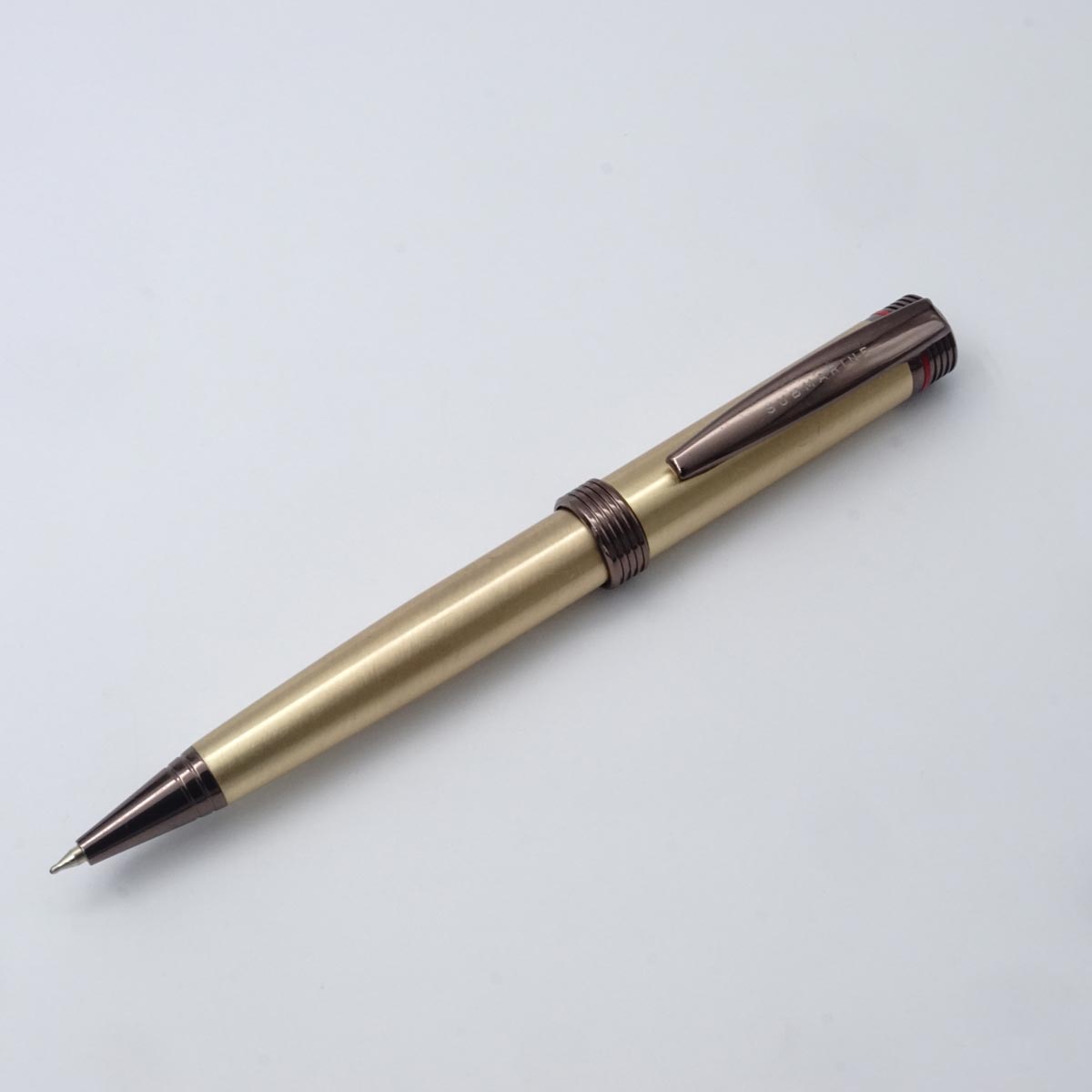 Submarine 998 Coffee Smell Writing With Gold Color Body With Brown Clip And Fine Tip Twist Type Ball Pen SKU 25574