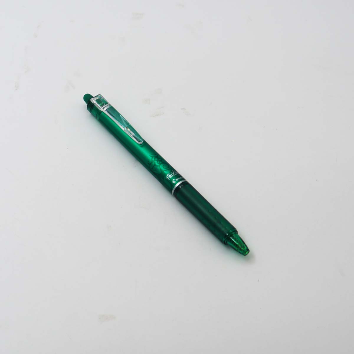 Pilot Frixion 0.7mm Green Color Body Transparent Clip Fine tip Retractable Type Ball Pen SKU 25584