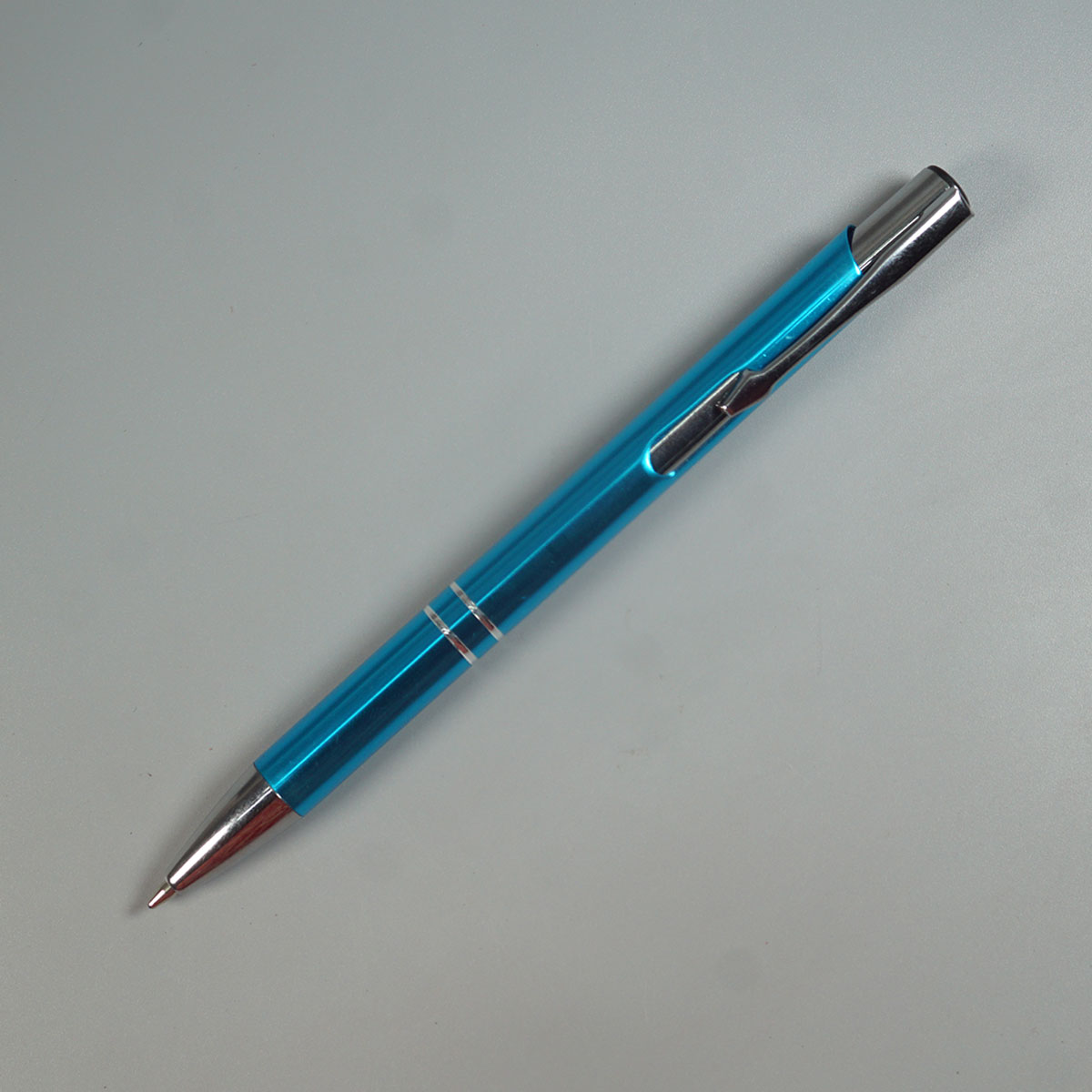 penhouse.in Pens Sky Blue Color Body With Silver Clip Medium Tip Retractable Type Ball Pen SKU 25607