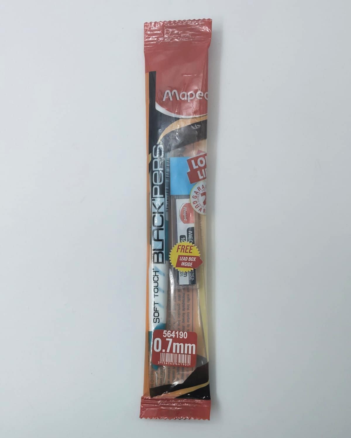 Maped Black Peps Blue color Body And White Grip With  0.7mm Tip And Lead Box Long Life Mechanical  Pencil SKU 25750