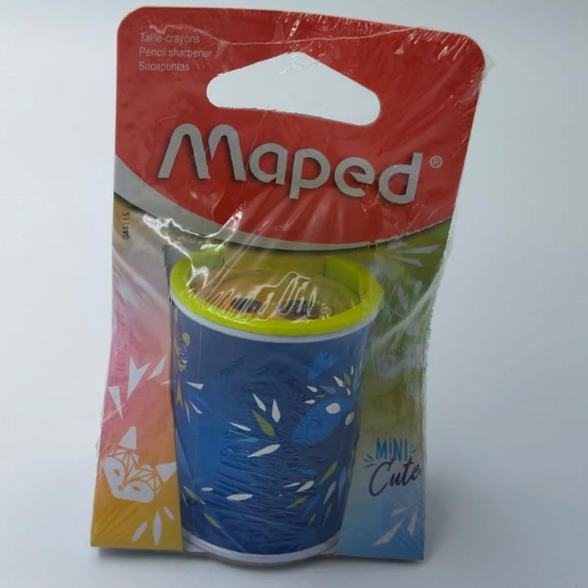 Maped 044115 Mini Cute Can Designed Blue Color Two Hole Sharpener SKU 25758