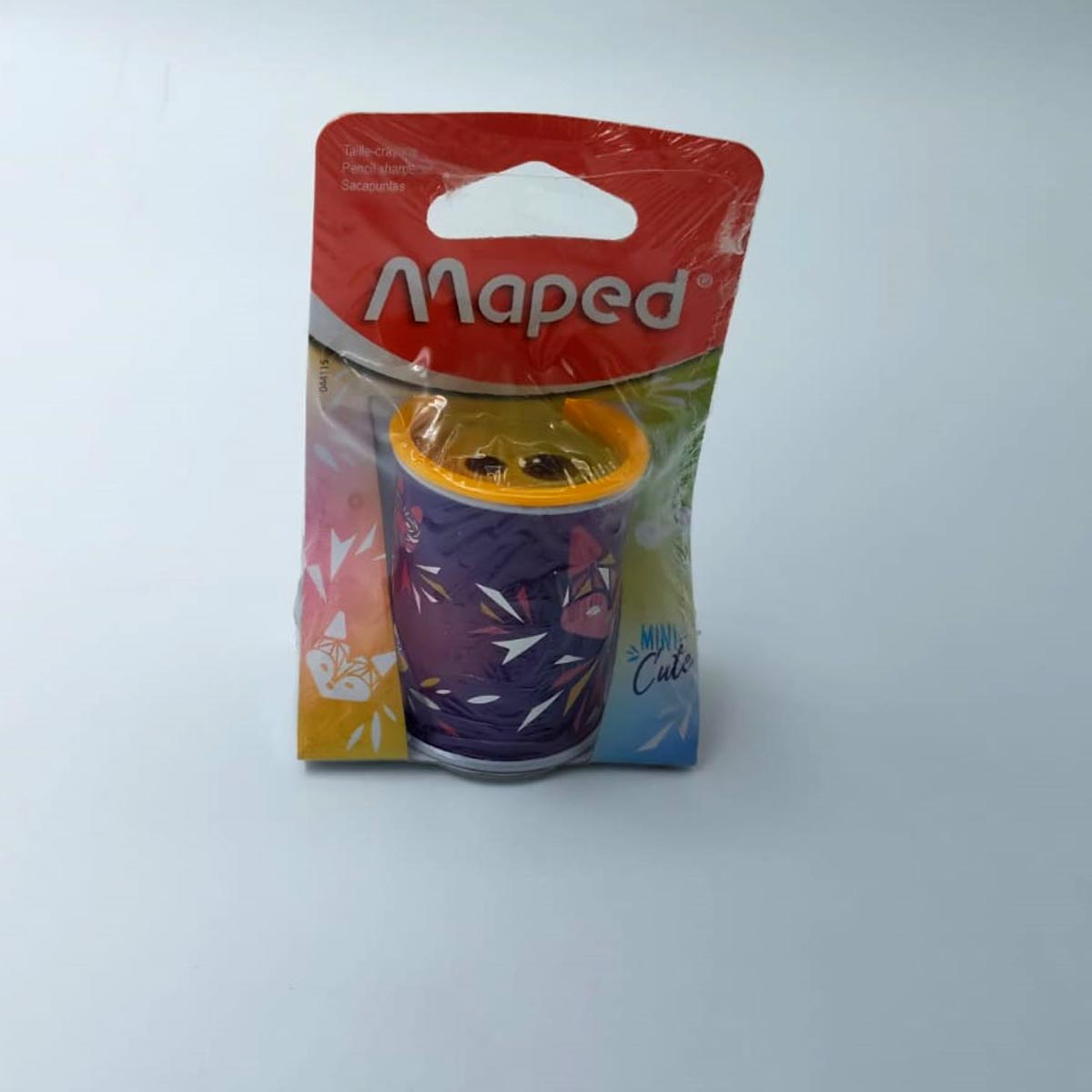 Maped 044115 Mini Cute Can Designed Purple Color Two Hole Sharpener SKU 25759