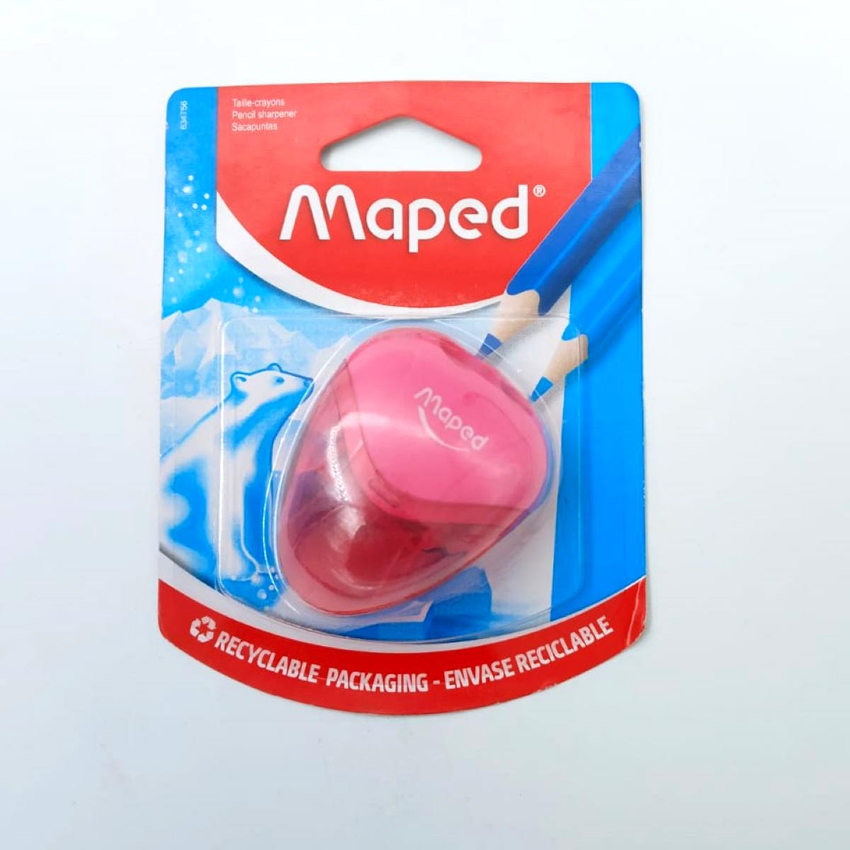 Maped I-Gloo Pink Color Two Hole Pencil Sharpener SKU 25761