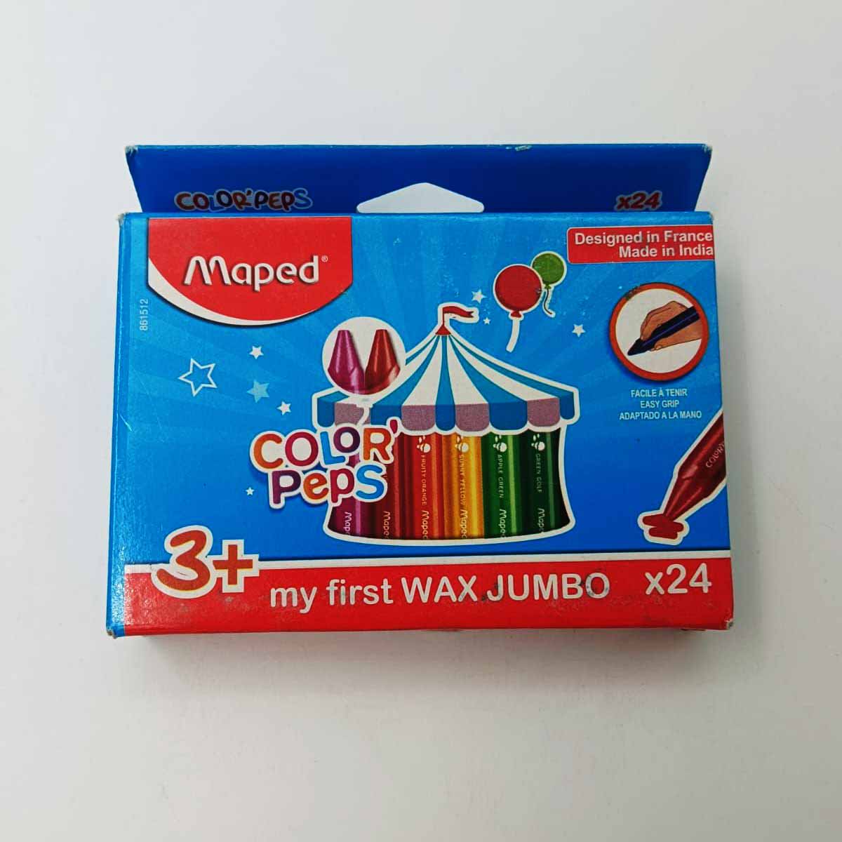 Maped 861512 Color Peps 24 Color Crayons SKU 25781