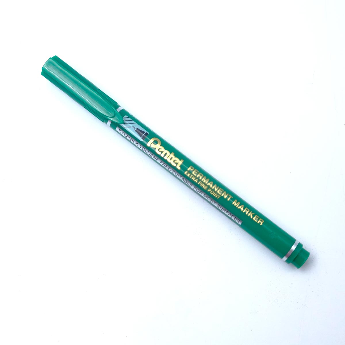 Pentel NF450 Green color permanent CD marker extra fine point SKU 25798
