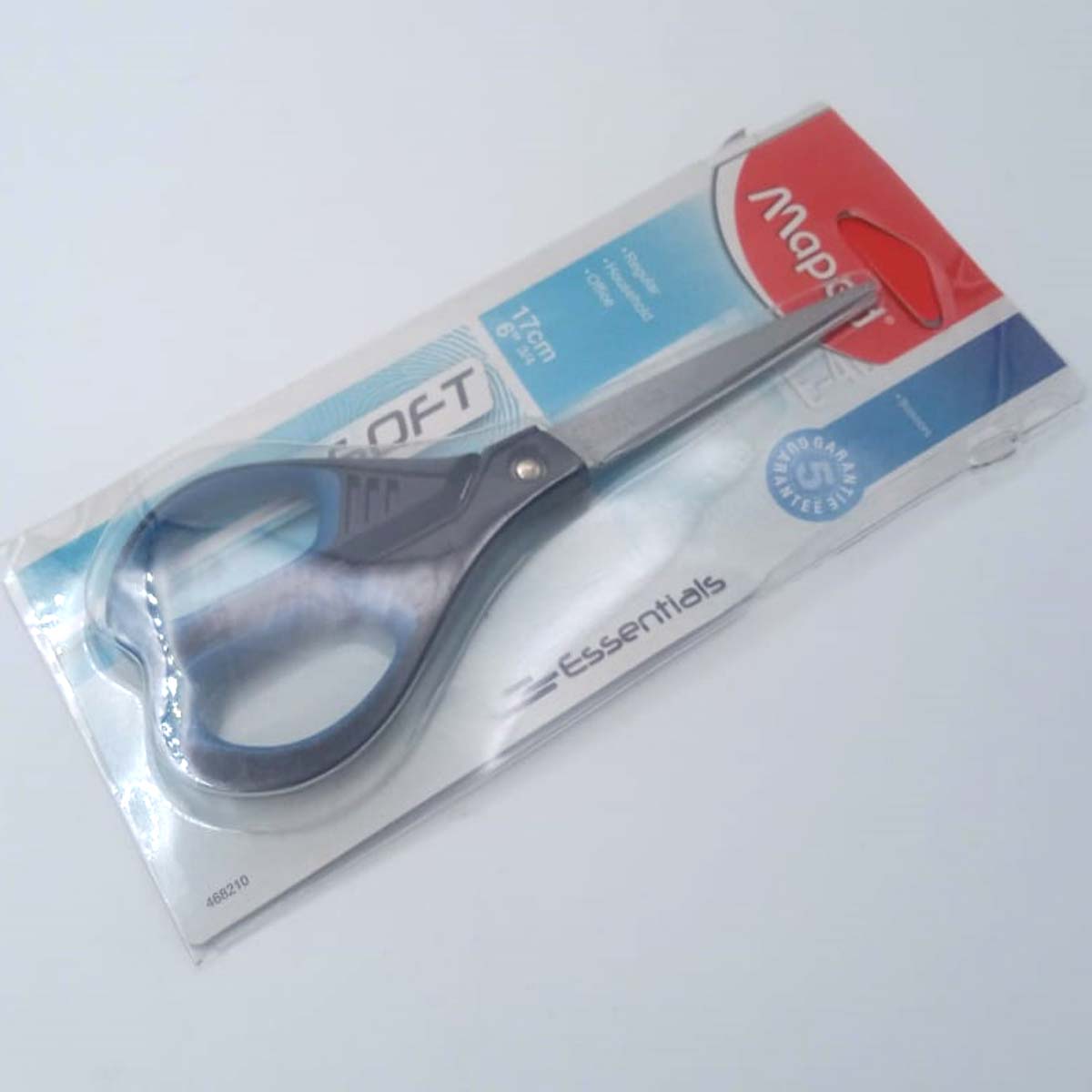 Maped 468210 Soft Black With Blue 17 Cm Stainless Office Scissor SKU 25824