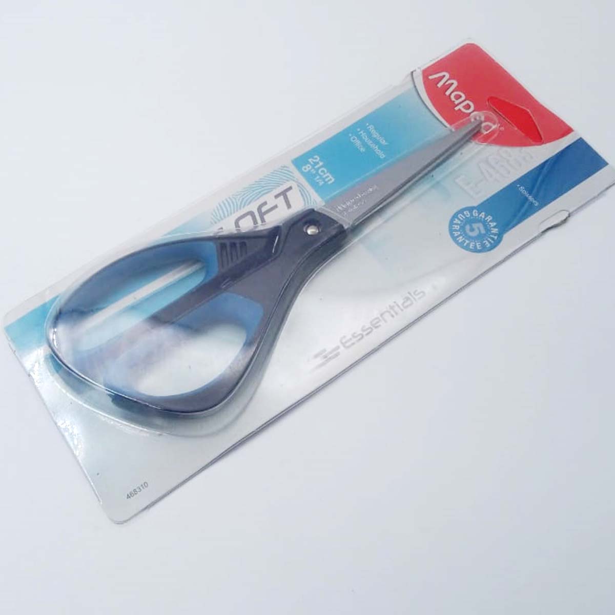 Maped 468310 Soft Black With Blue 21 Cm Stainless Office Scissor SKU 25828