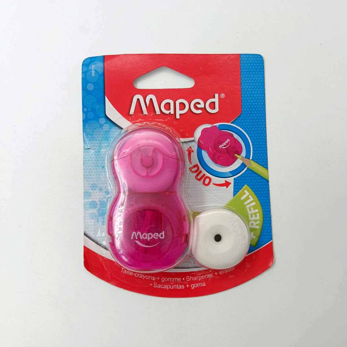 Maped 049110 Light Pink Color Pencil Sharpener With Eraser SKU 25830