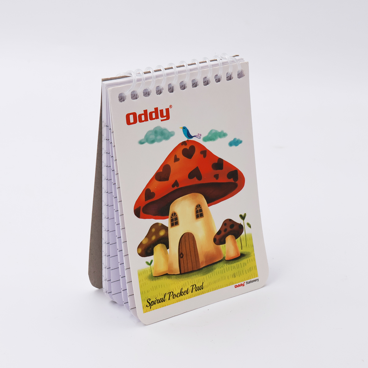 Oddy SPP02 80 pages Mushroom House Fancy Spiral Pocket Note Book  SKU 25882