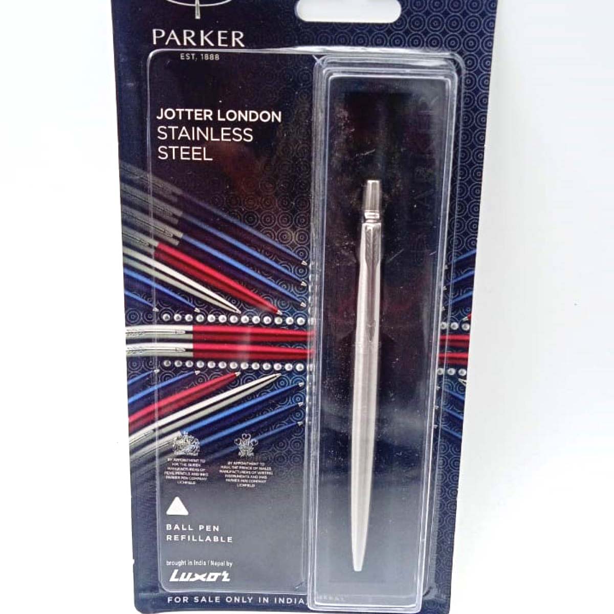 Parker Jotter London Stainless Steel Silver Body With Silver Clip Retractable  Type Ball Pen SKU 25970