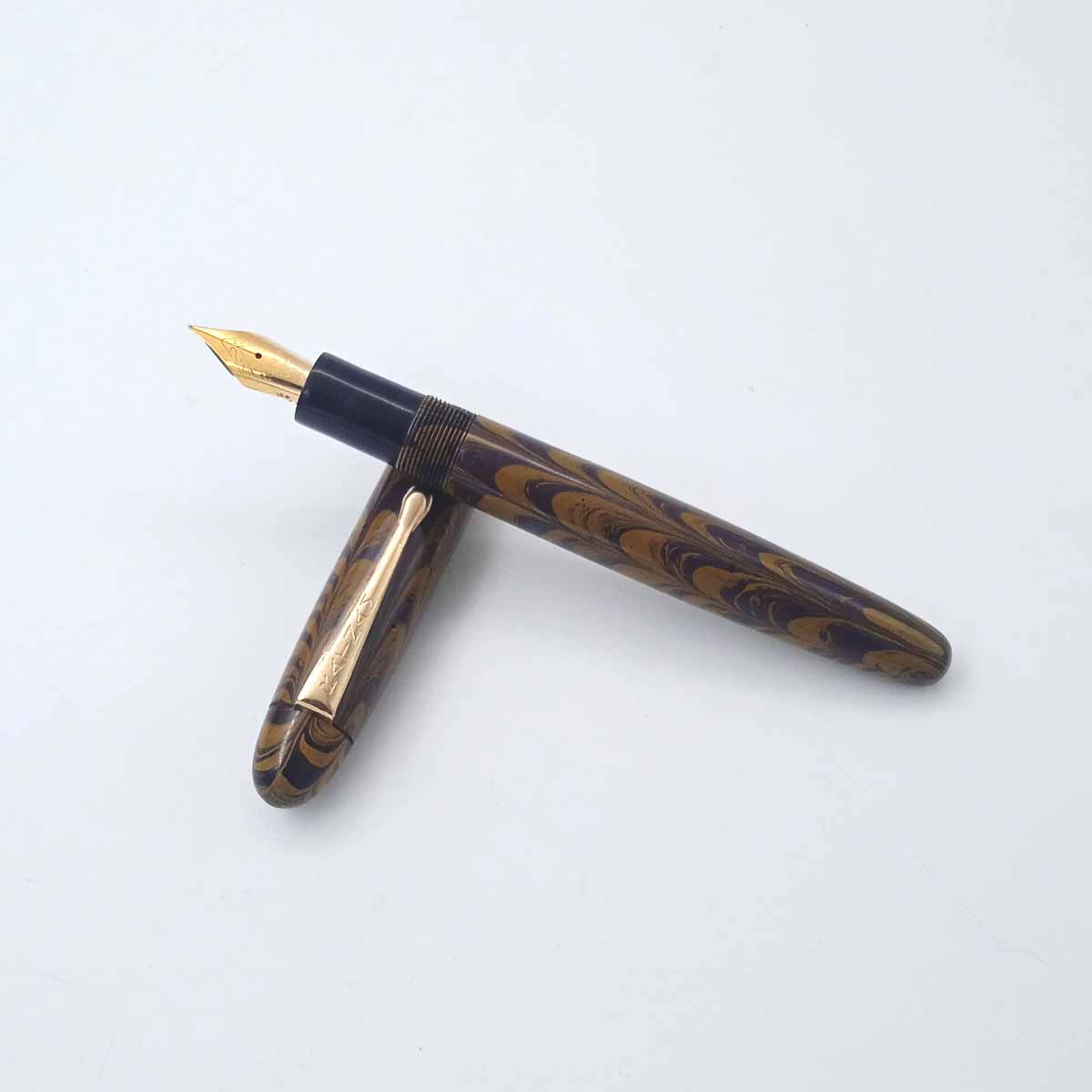 Ratnam Olive Green With Black Color Body Gold Clip And Trim Black Grip