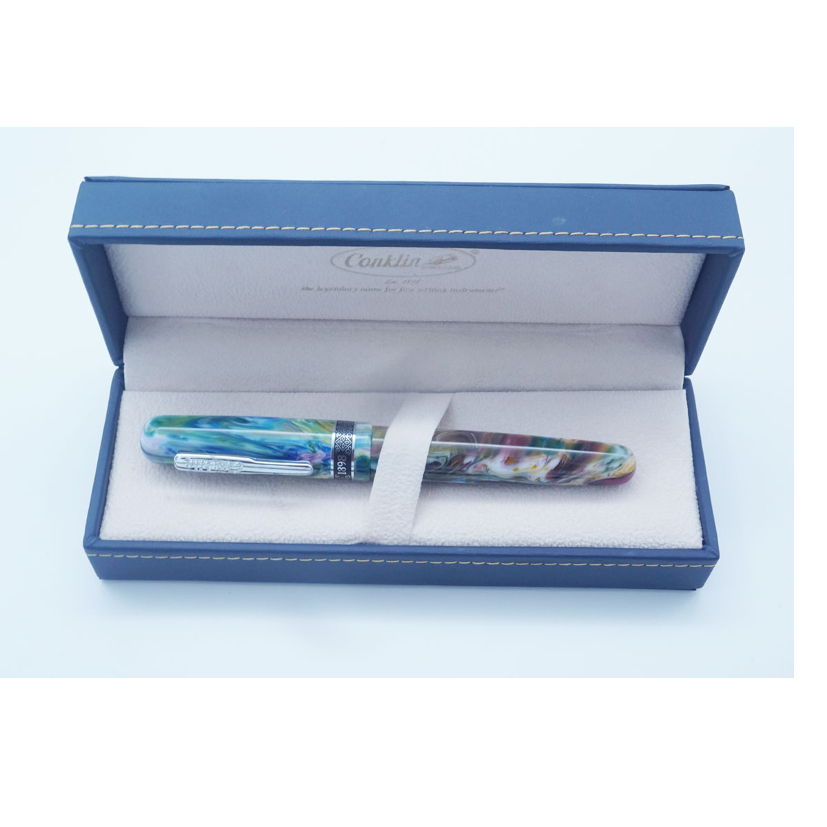 Conklin 1898 Misto Green Screw Cap Type Ink Converter And Cartridge Fine Medium Steel Nib SKU 26107