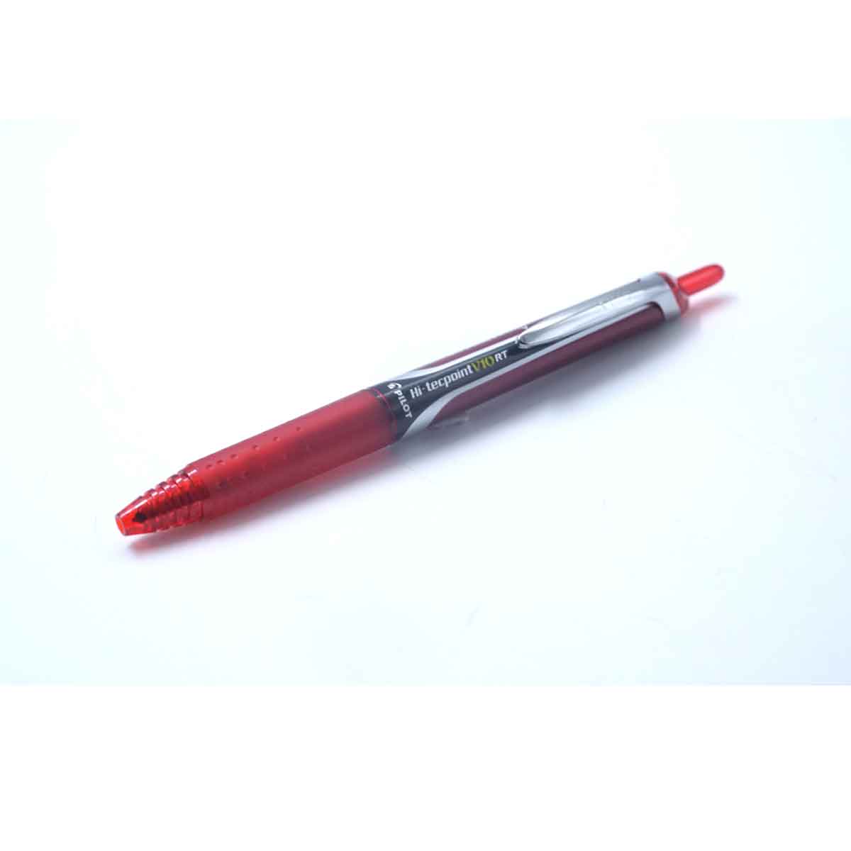 Pilot V10 1.0mm Broad nib Rectractable Roller Ball Pen with Liquid Ink System Red Color SKU 26318