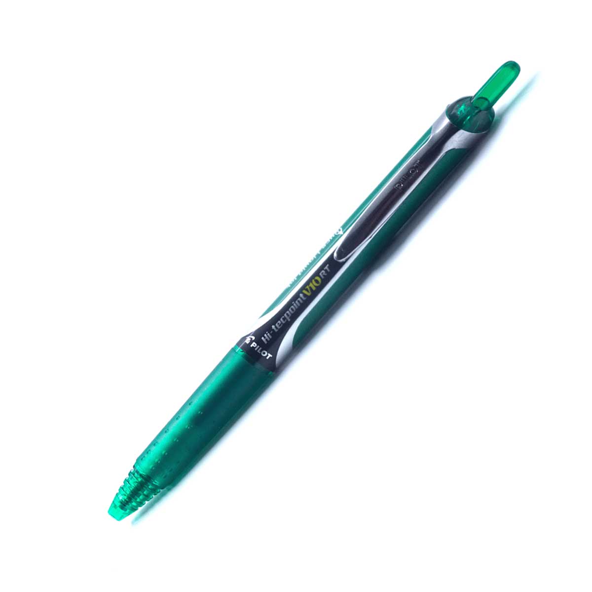 Pilot V10 1.0mm Broad nib Rectractable Roller Ball Pen with Liquid Ink System Green Color SKU 26319