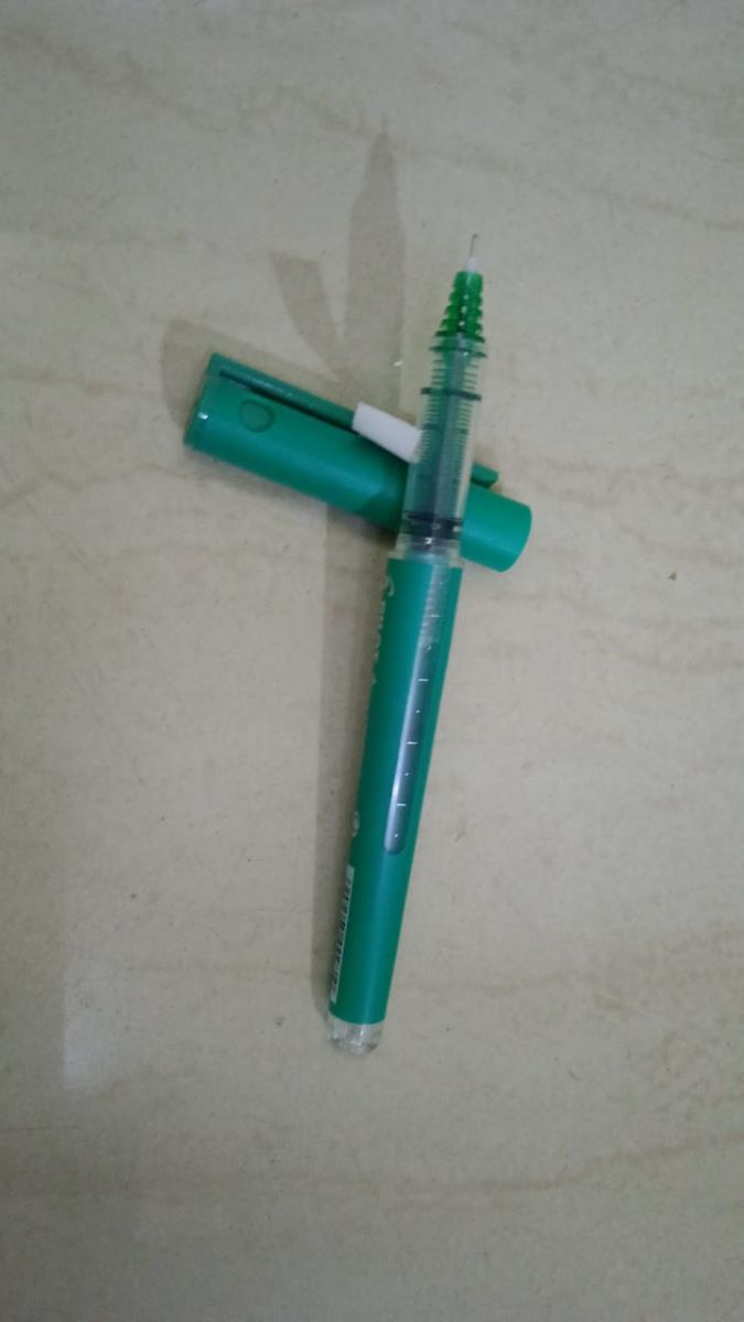 Pilot V5 Hitech Point Liquid ink Green Color Body And Ink 0.5mm Extra Fine tip Non Toxic Ink SKU 26323