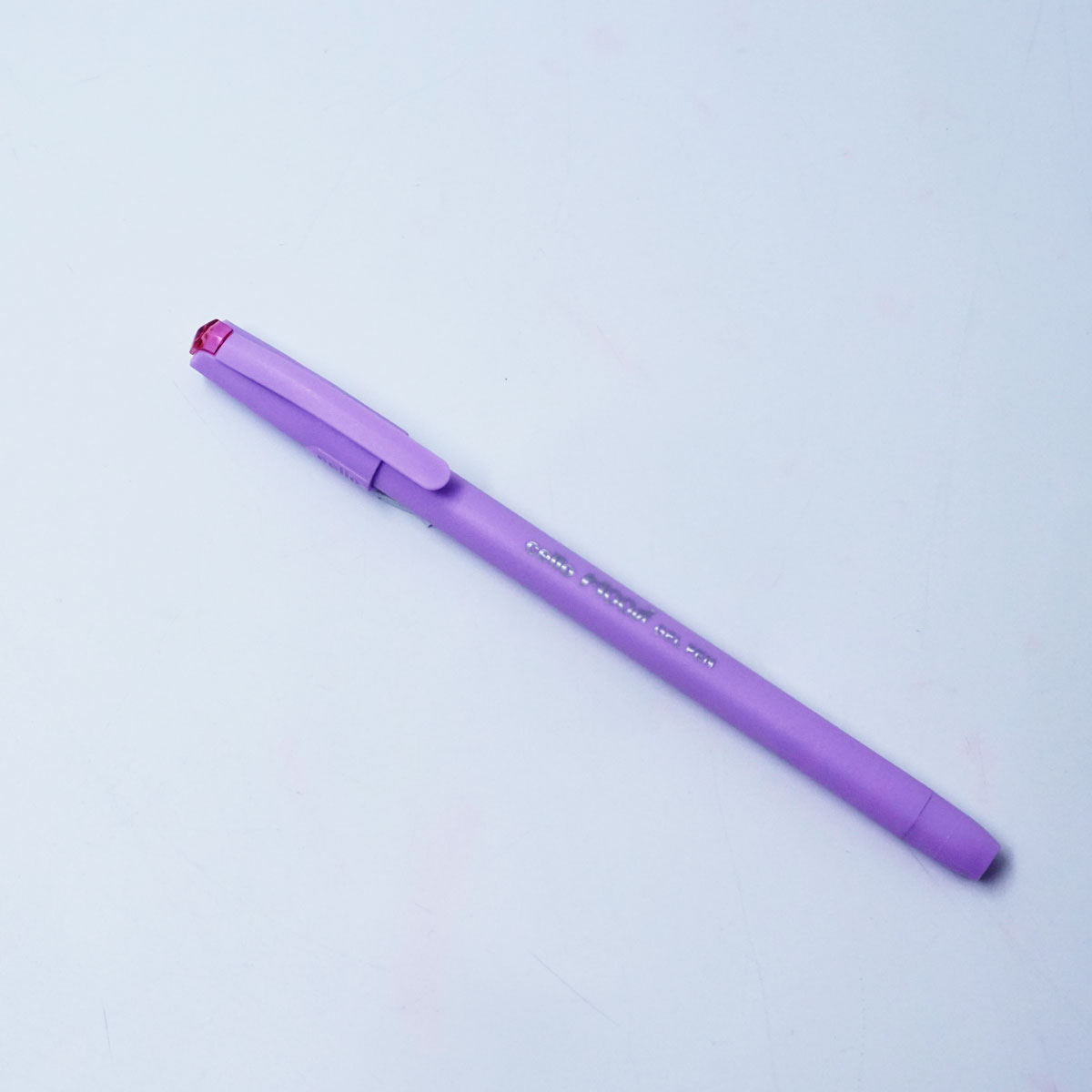 Cello Mood Gel Purple Color Cap type Red ink Gel Pen SKU 26418